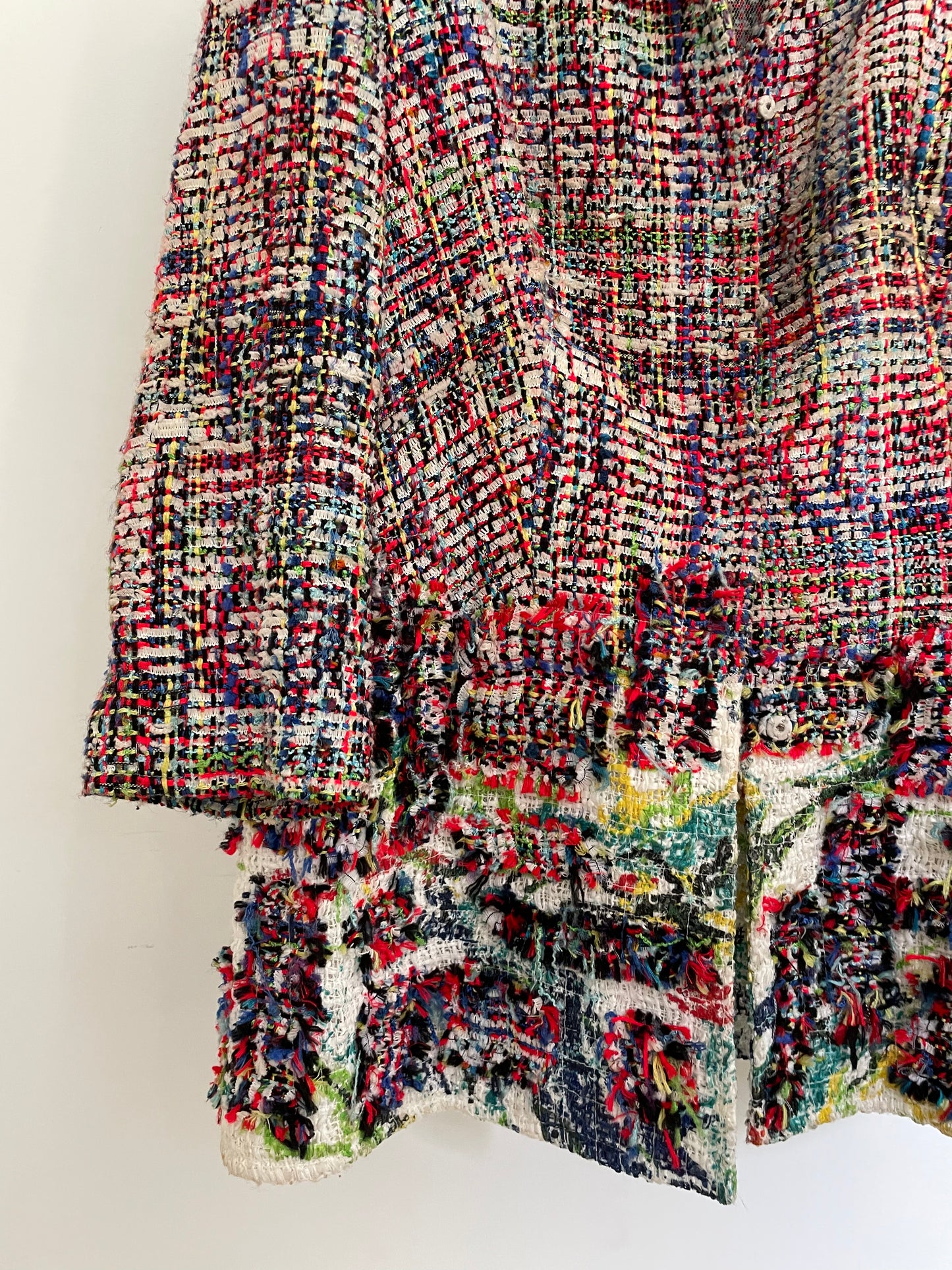 Christian Lacroix 90's knitted distressed multicolour jacket