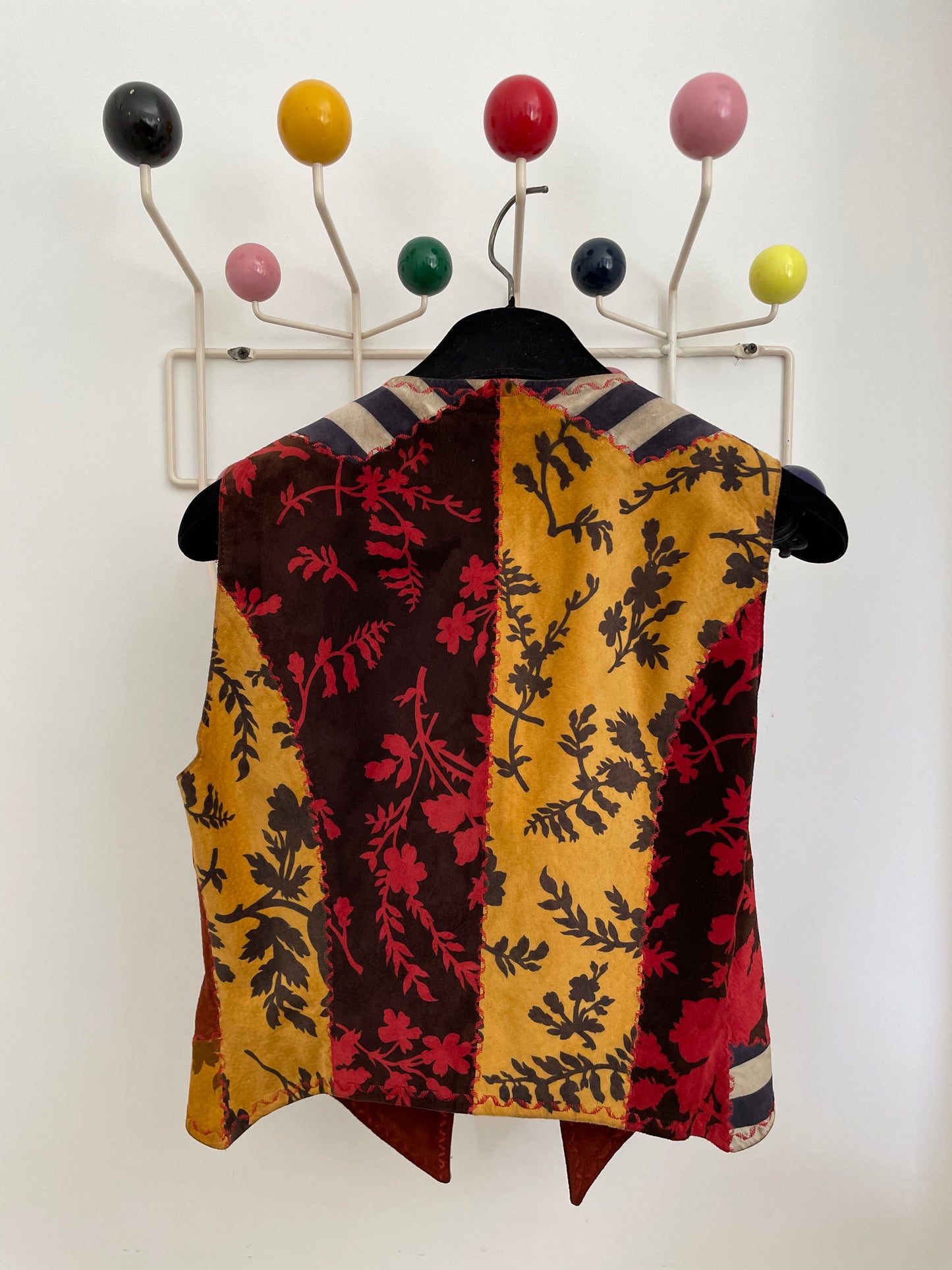 Moschino 90's patchwork leather gilet