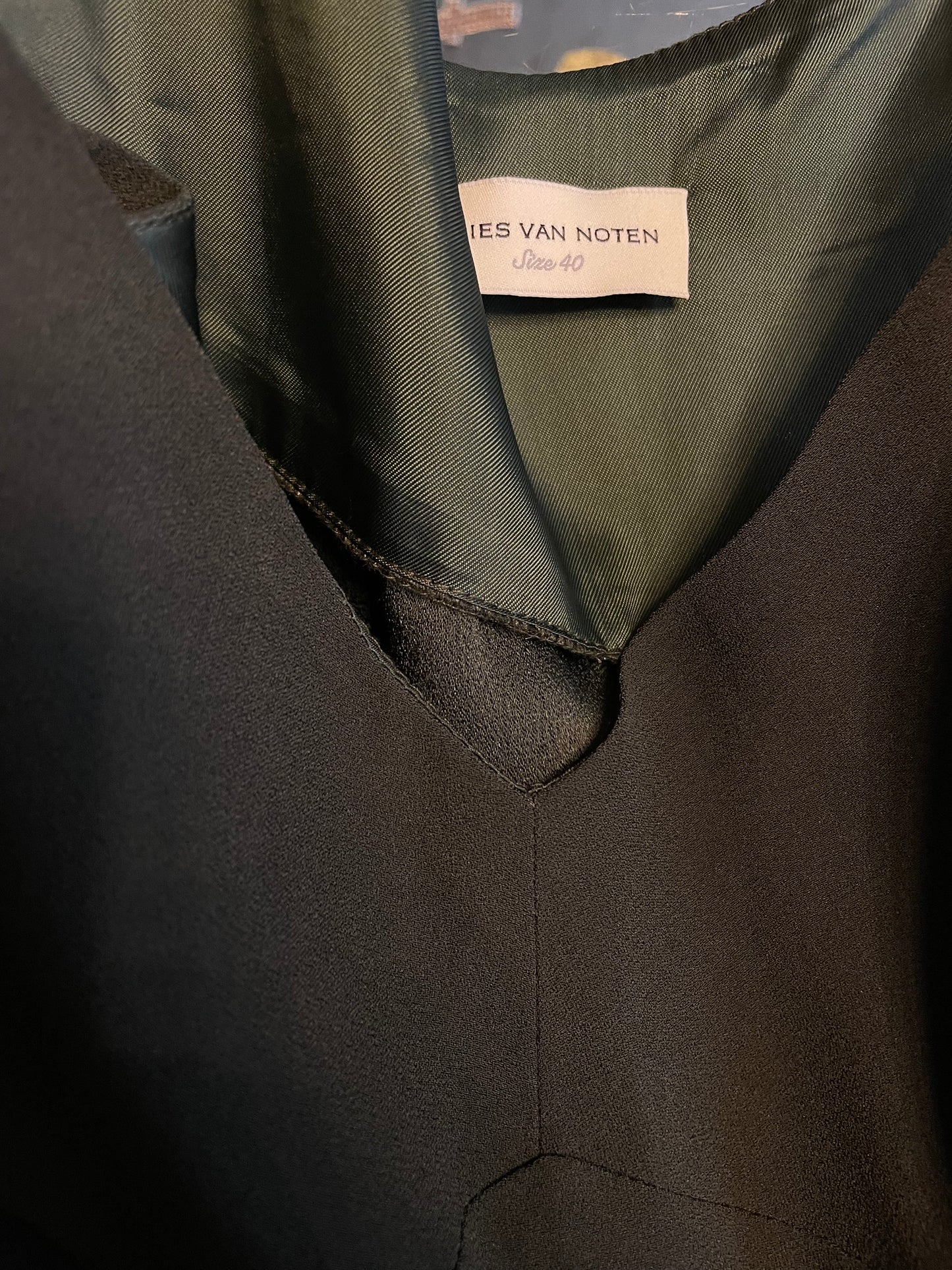 Dries van Noten 2000's bottle green crystal embellished slip dress