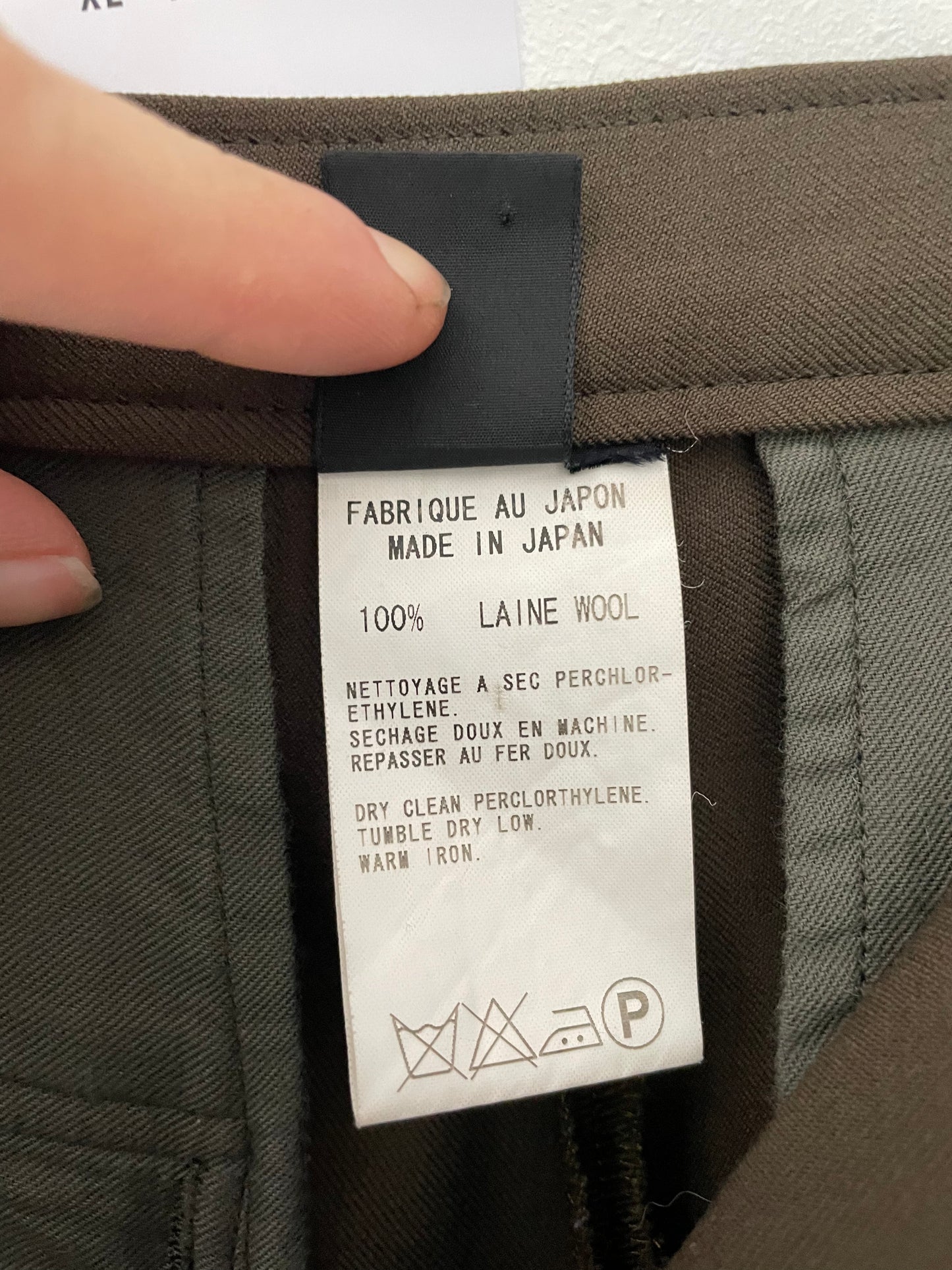Yohji Yamamoto 2000’s khaki wool trousers