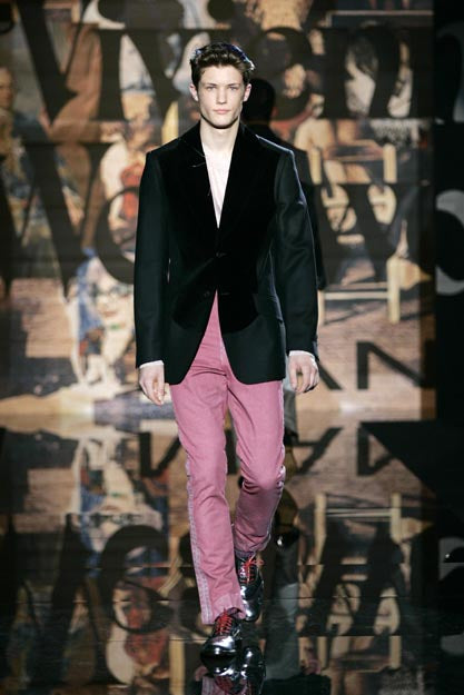 Vivienne Westwood Men FW 2005 wool and velvet black blazer