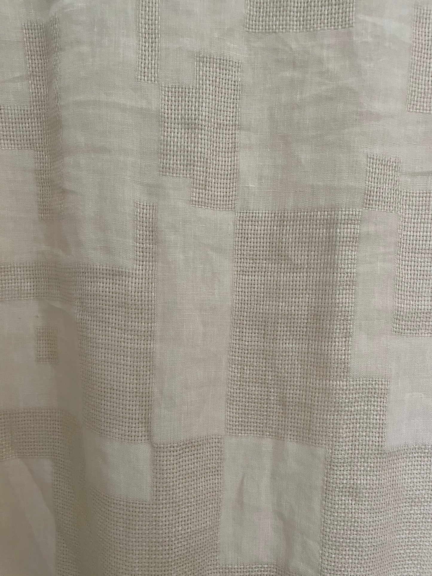 Ter et Bantine 90's beige linen reversed triangle shaped skirt