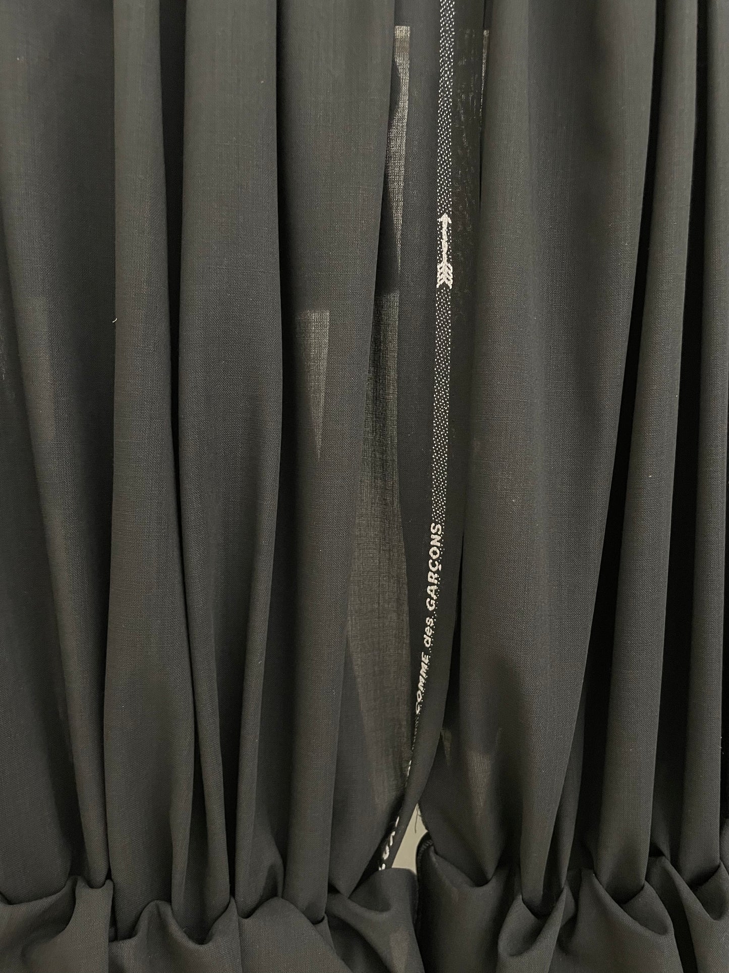 Comme des Garçons SS 2006 draped black long coat