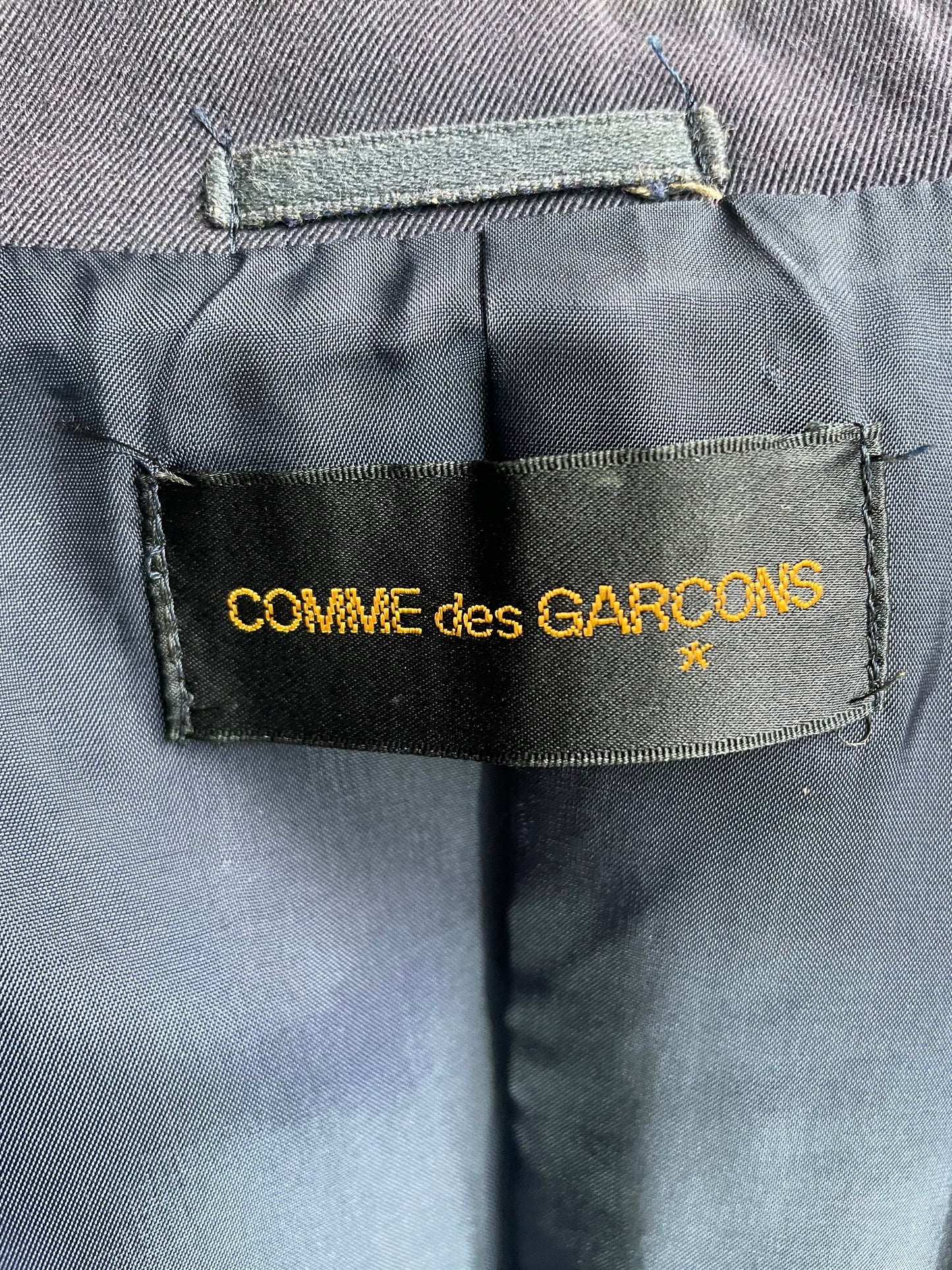 Comme des Garçons 90’s asymmetrical rayon plum jacket