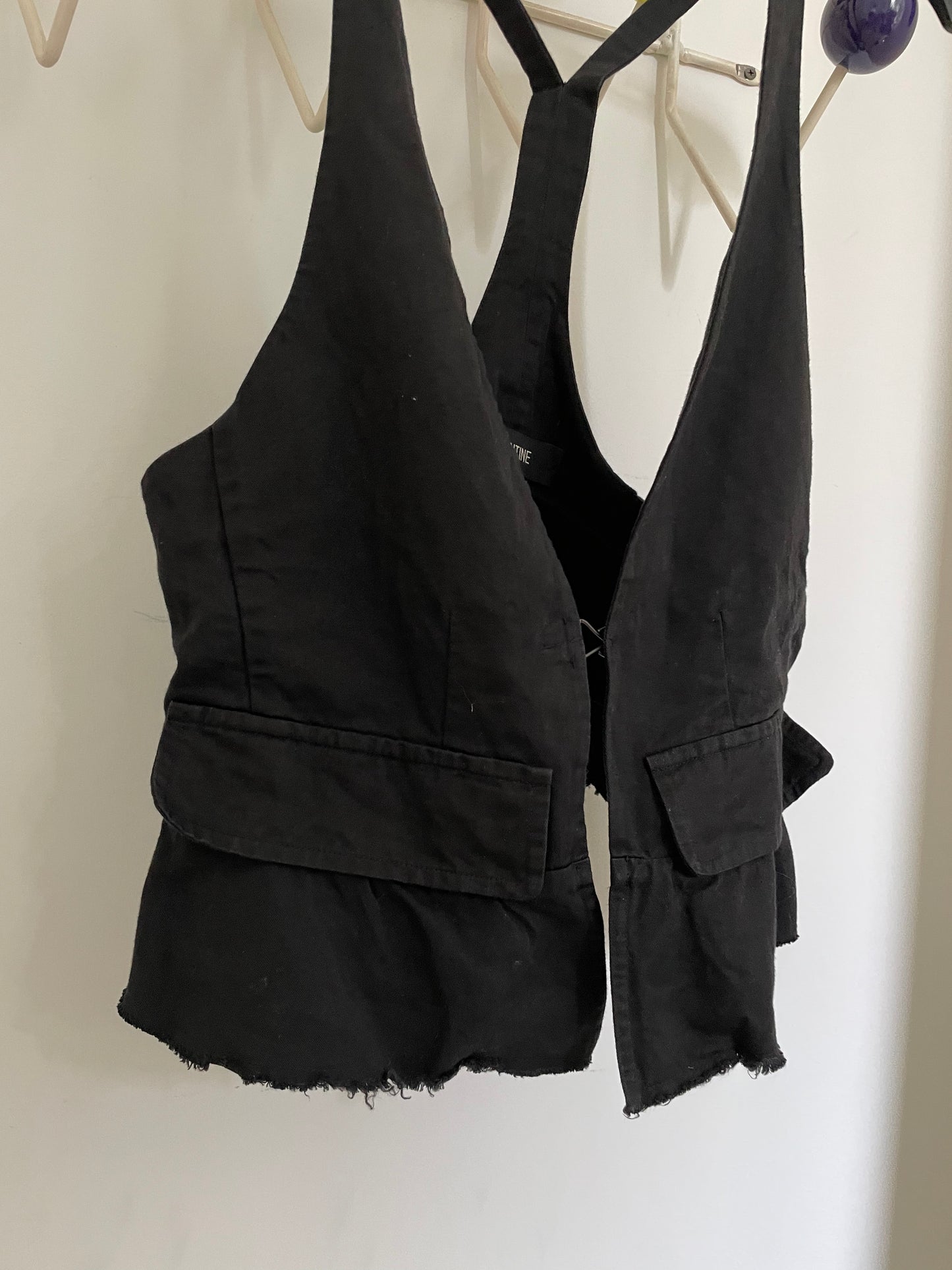 Ter et Bantine 2000's black cotton gilet