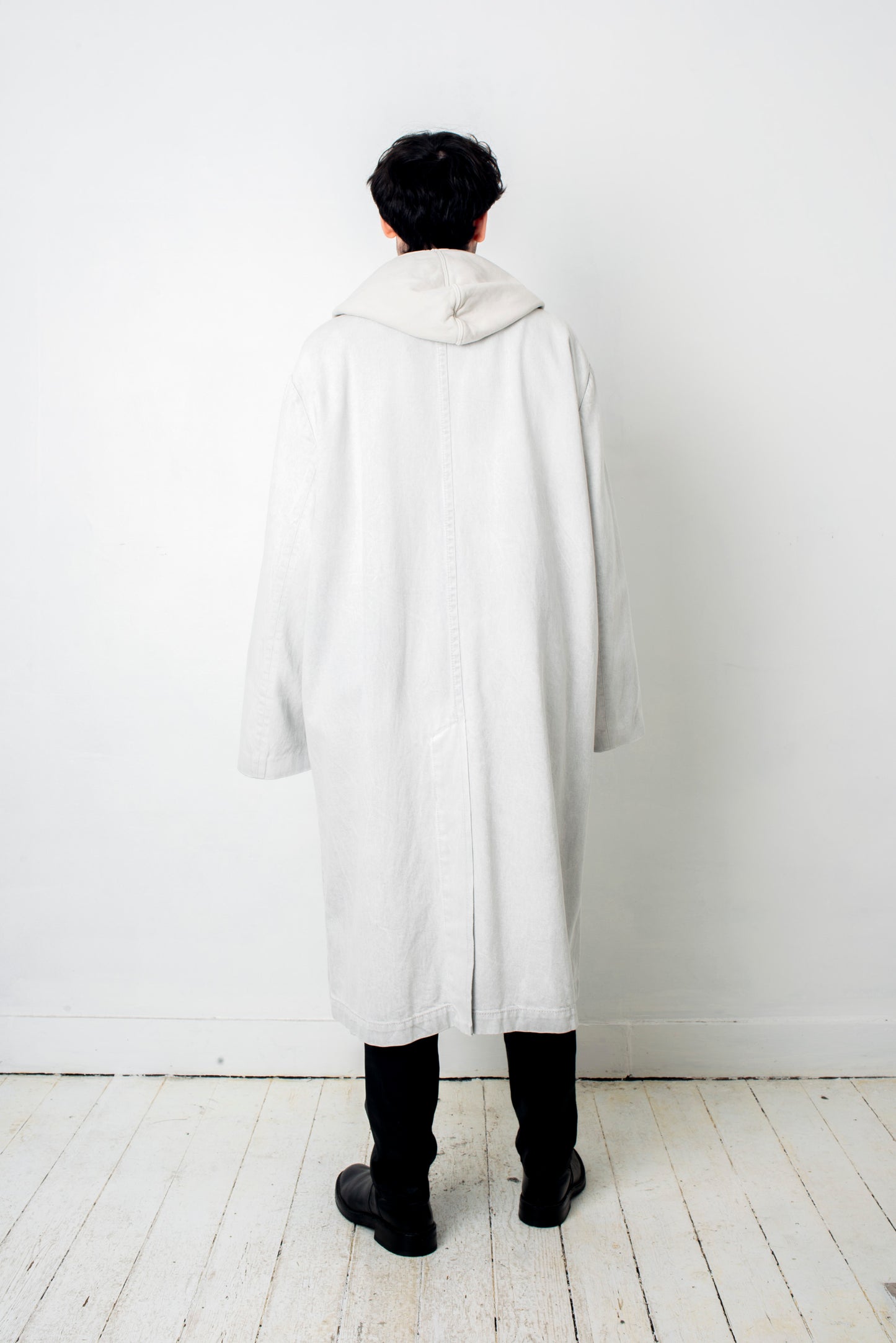 Margiela MM6 bleached denim trench coat