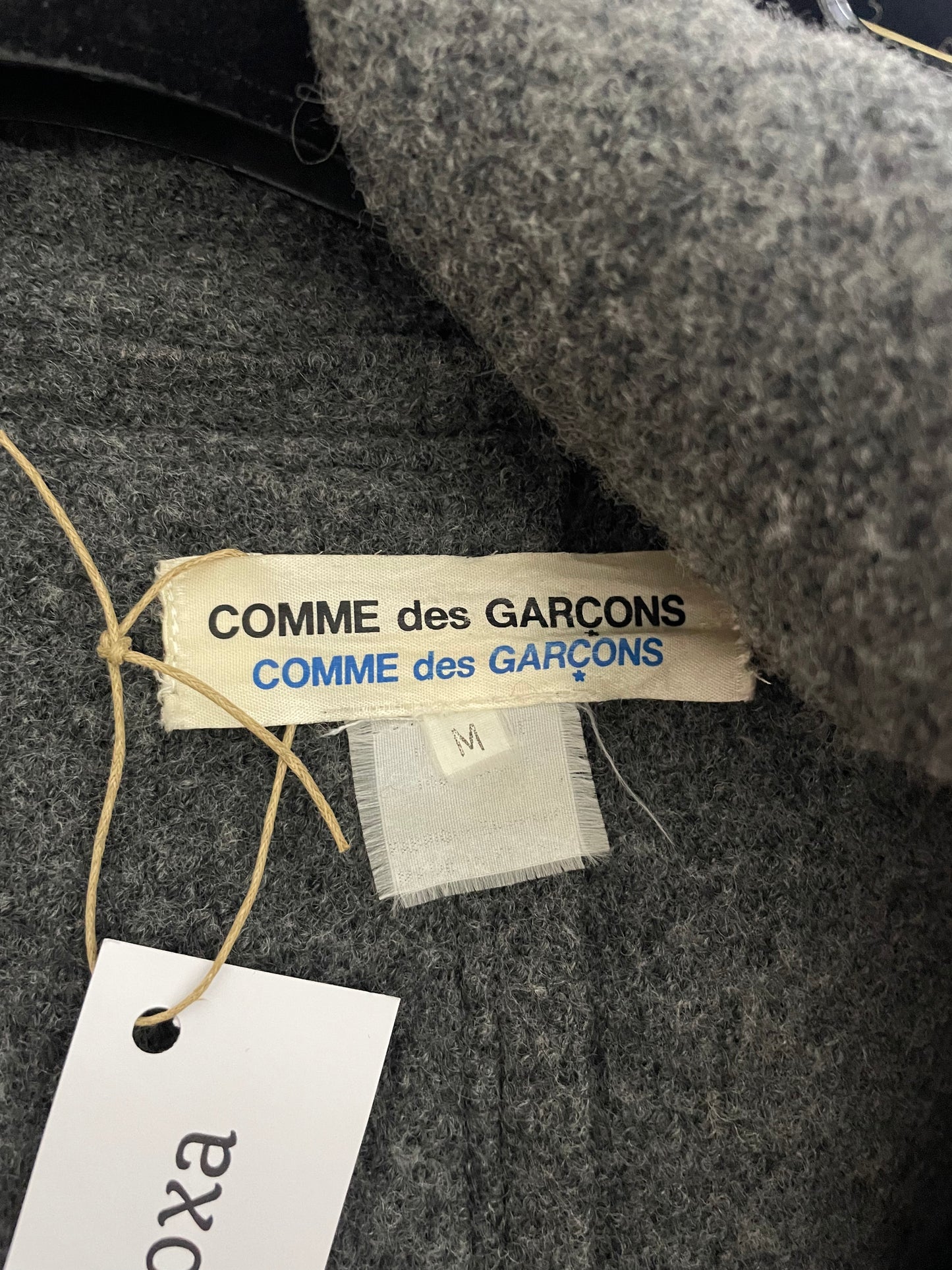 Comme des Garçons 90’s long grey boiled wool coat