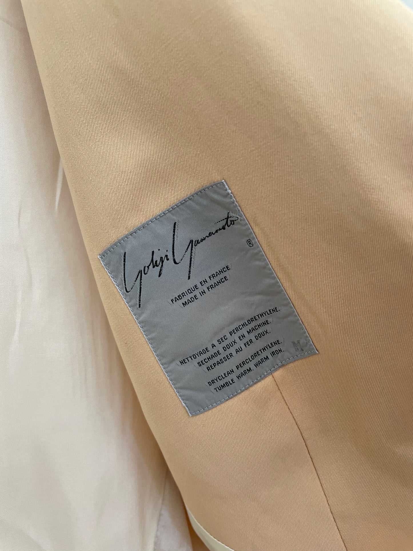 Yohji Yamamoto 2000's eggshell single breasted wool blazer