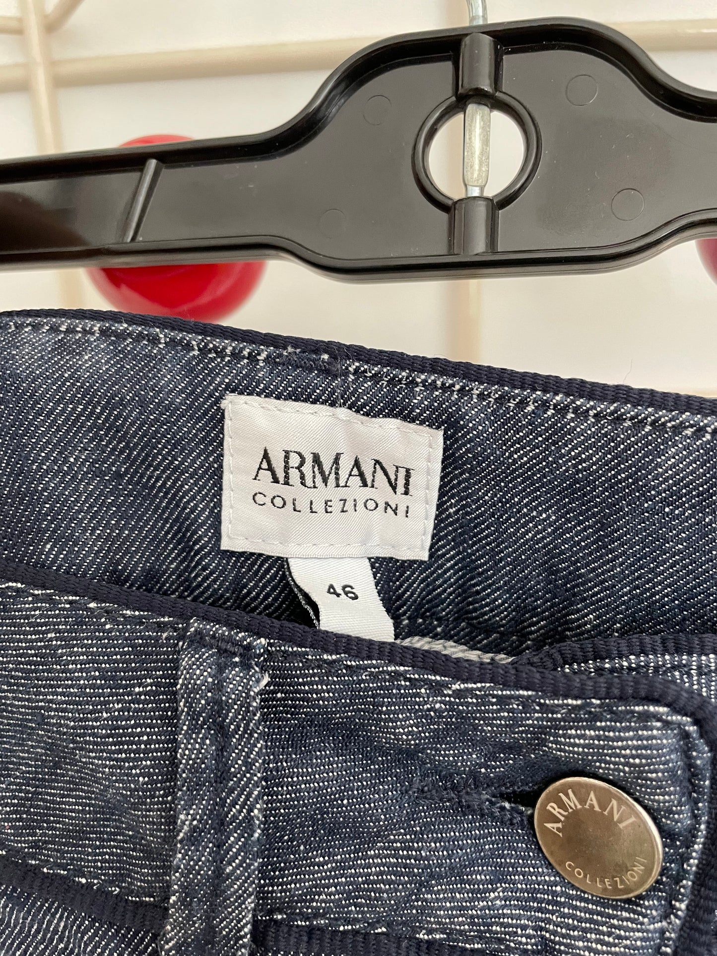 Armani 2000s wide leg denim capri pants