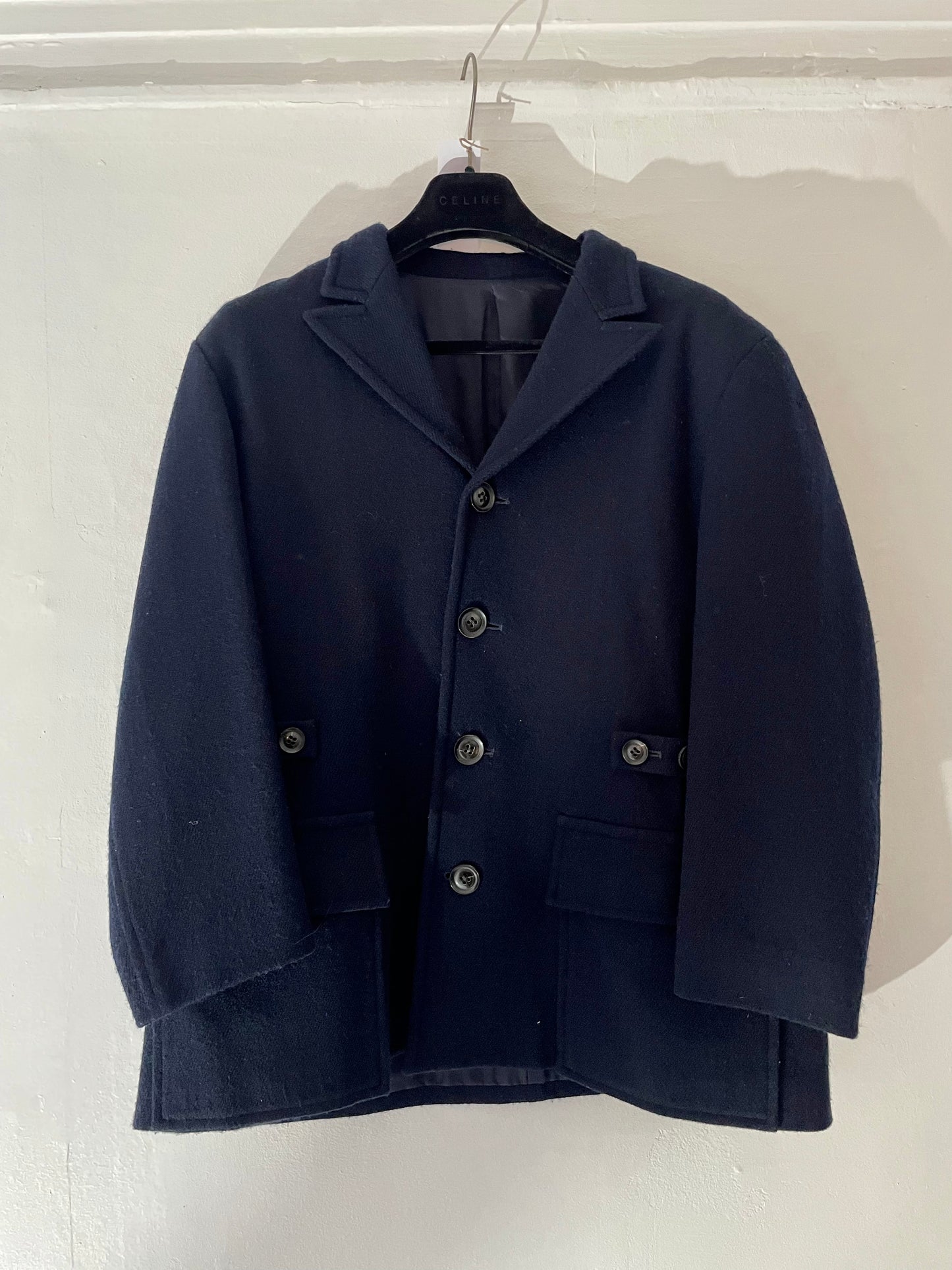 Y’s 90s navy wool single breasted jacket