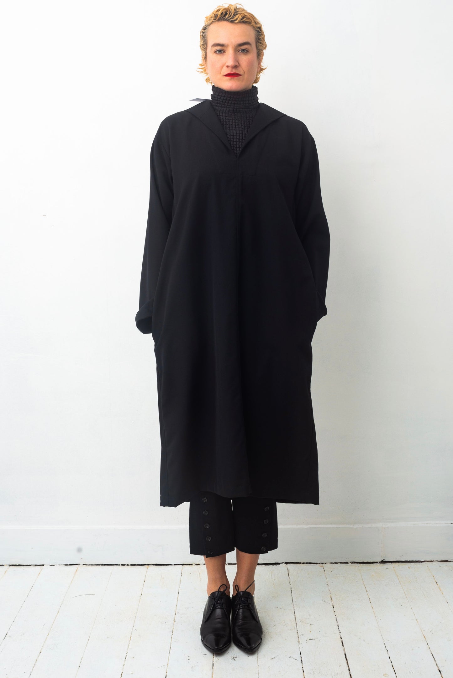 Comme des Garçons 90's black wool tunic dress