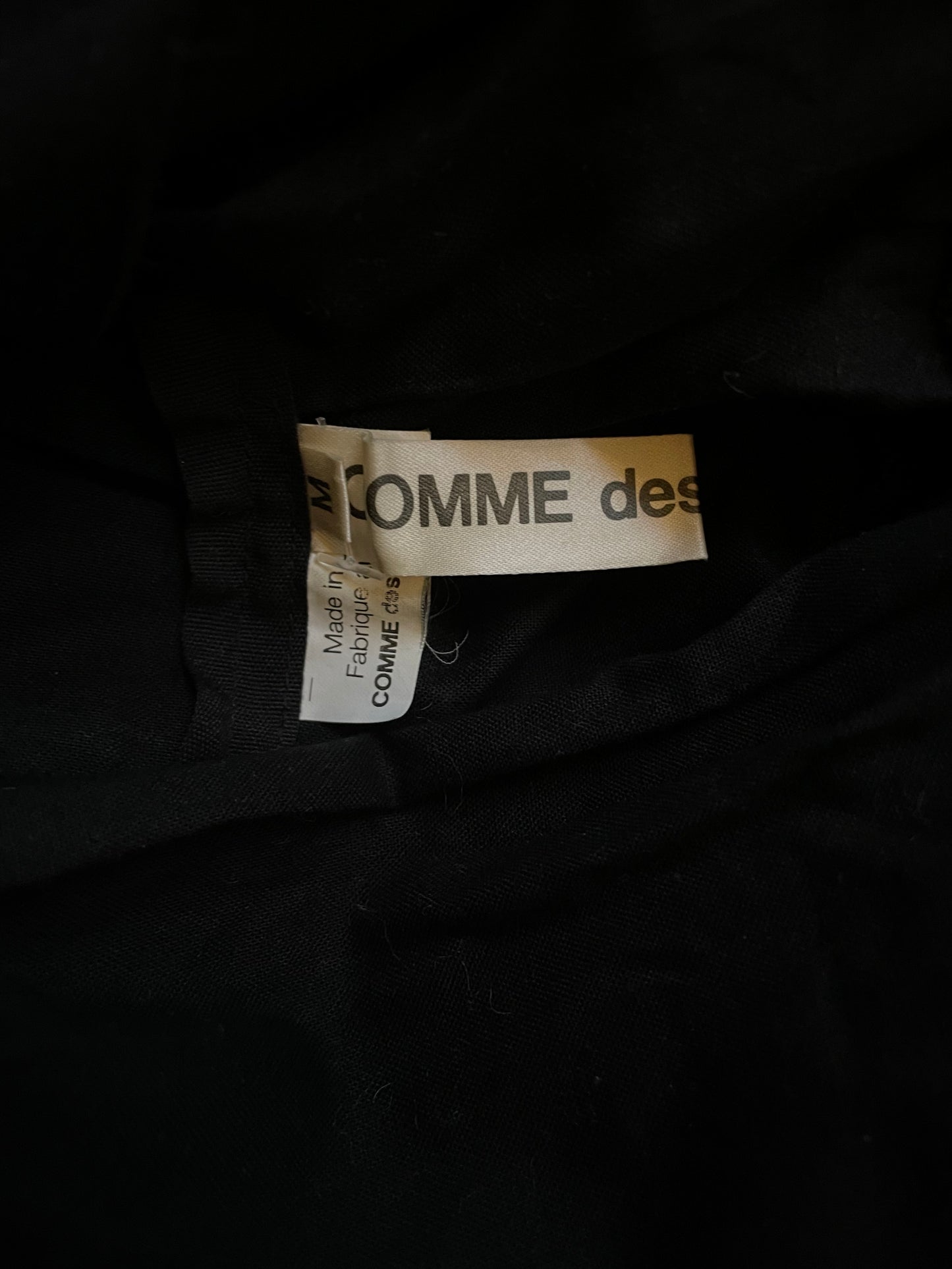 Comme des Garçons SS 1998 black multiple layered folded cotton dress