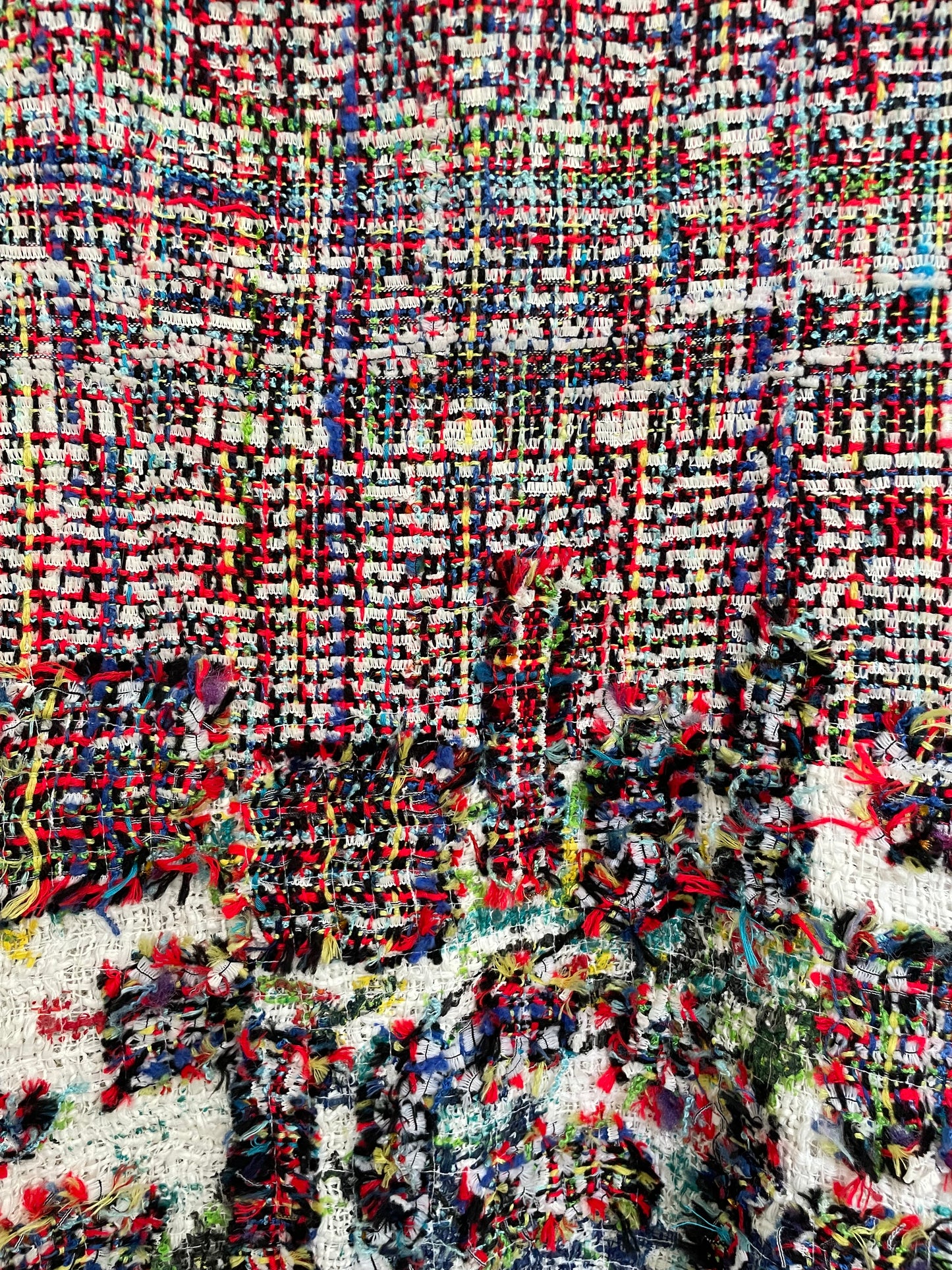 Christian Lacroix 90's knitted distressed multicolour jacket
