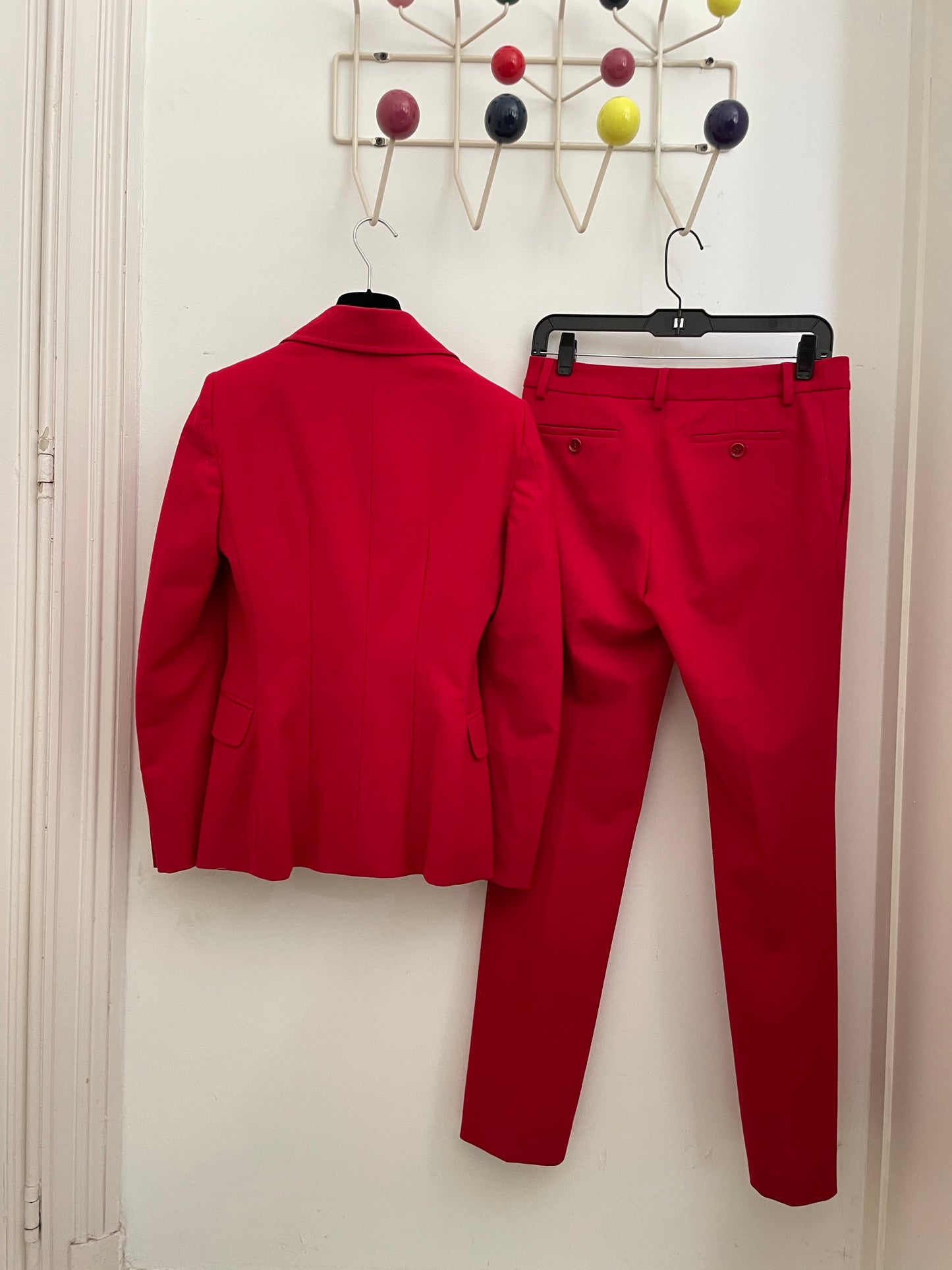 Moschino 2000's red wool pantsuit