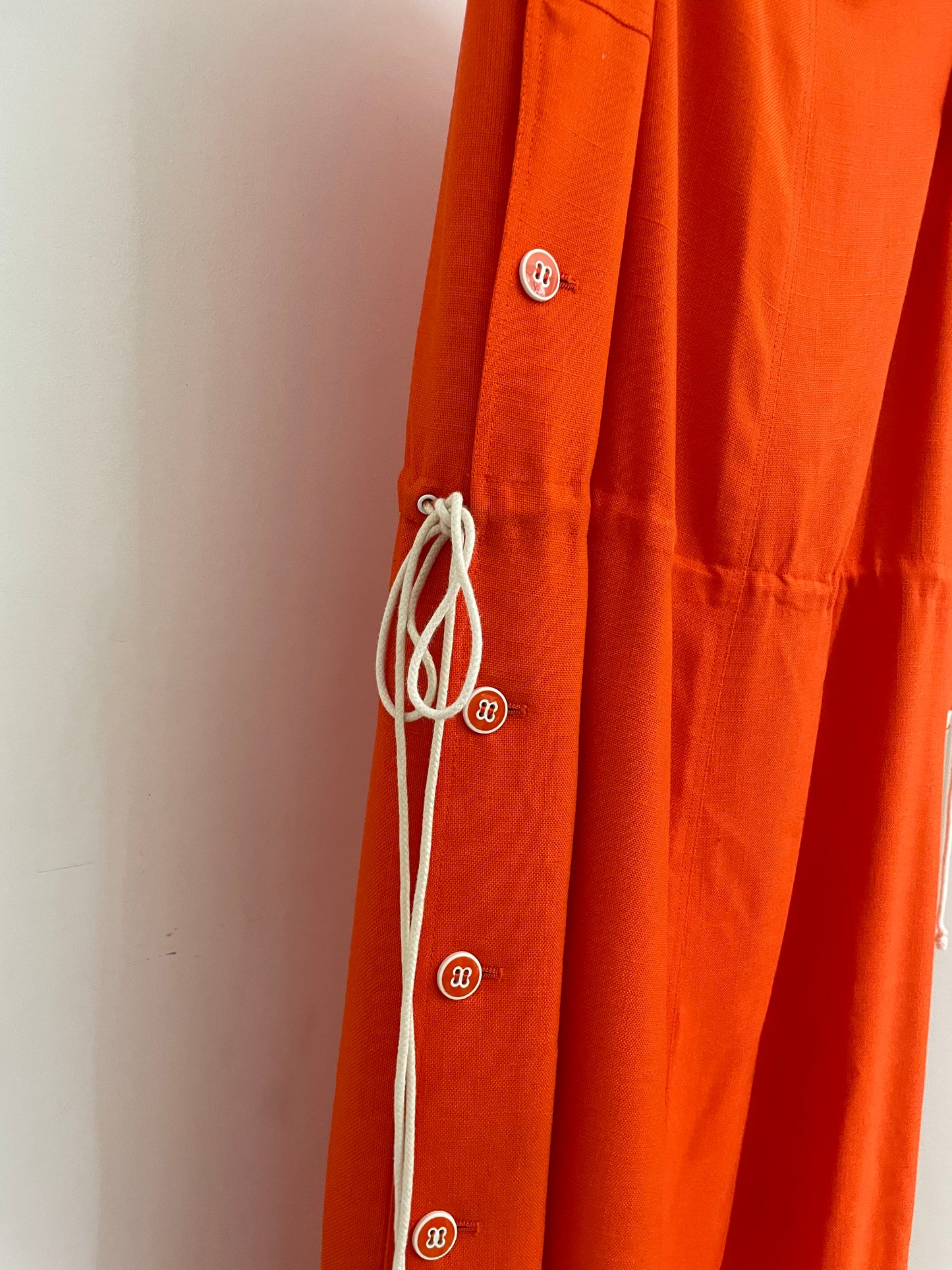 Courrèges 70's bright orange summer dress