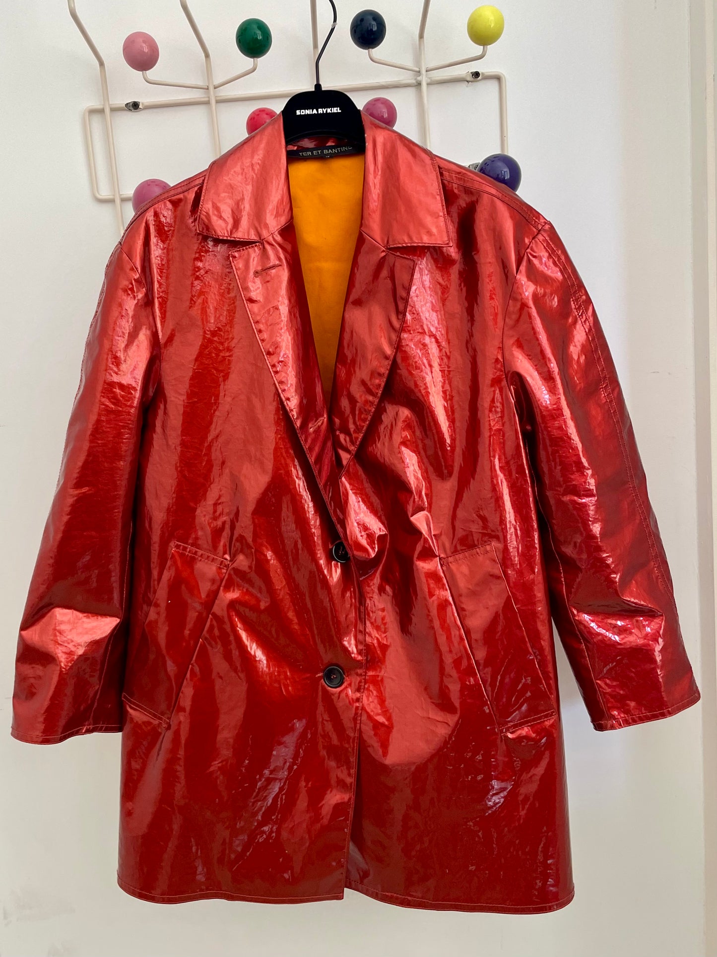 Ter et Bantine 2000s vinyl raincoat.