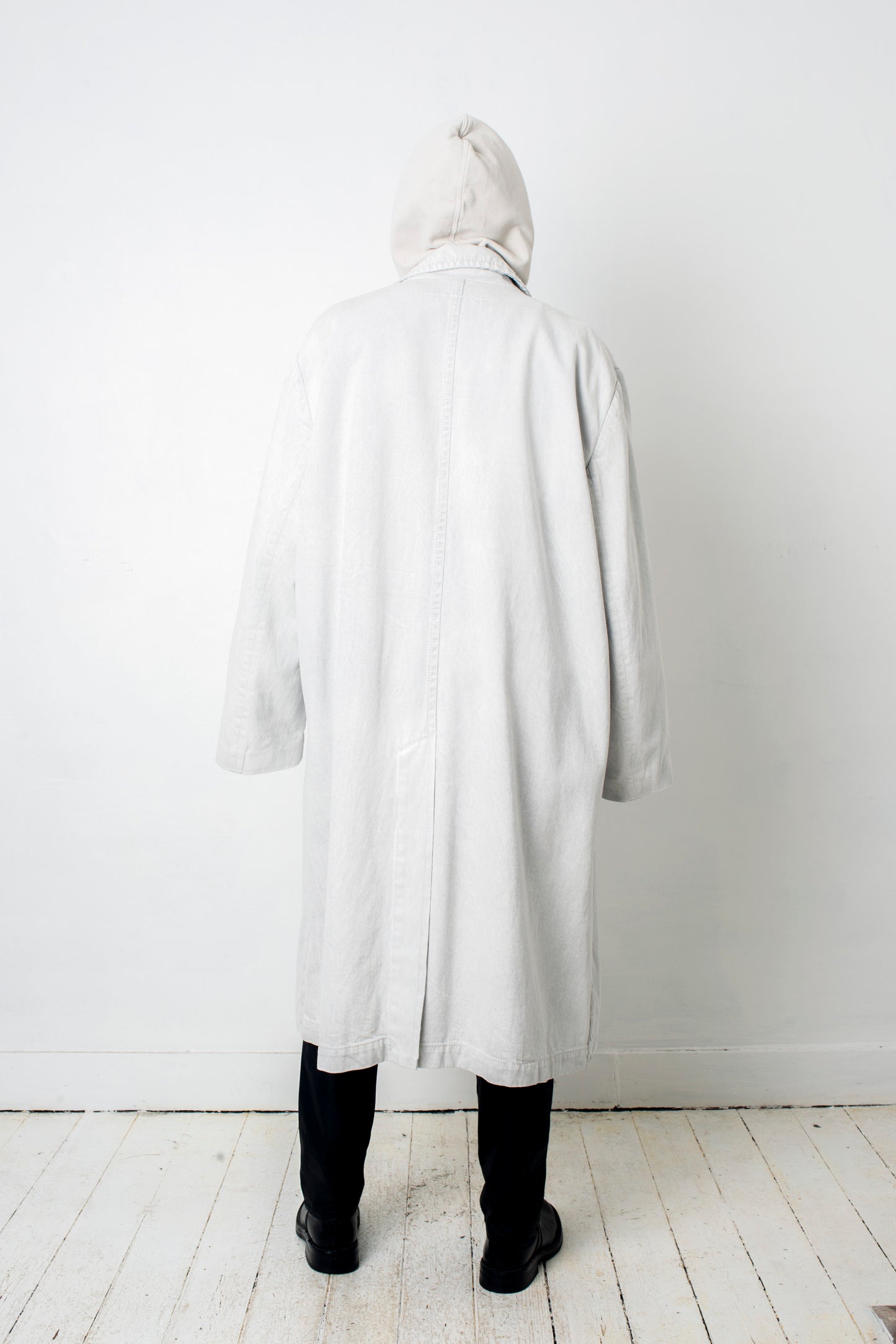 Margiela MM6 bleached denim trench coat