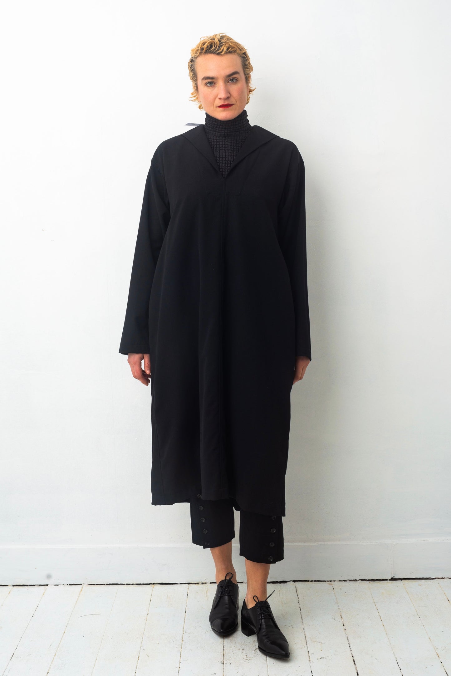 Comme des Garçons 90's black wool tunic dress