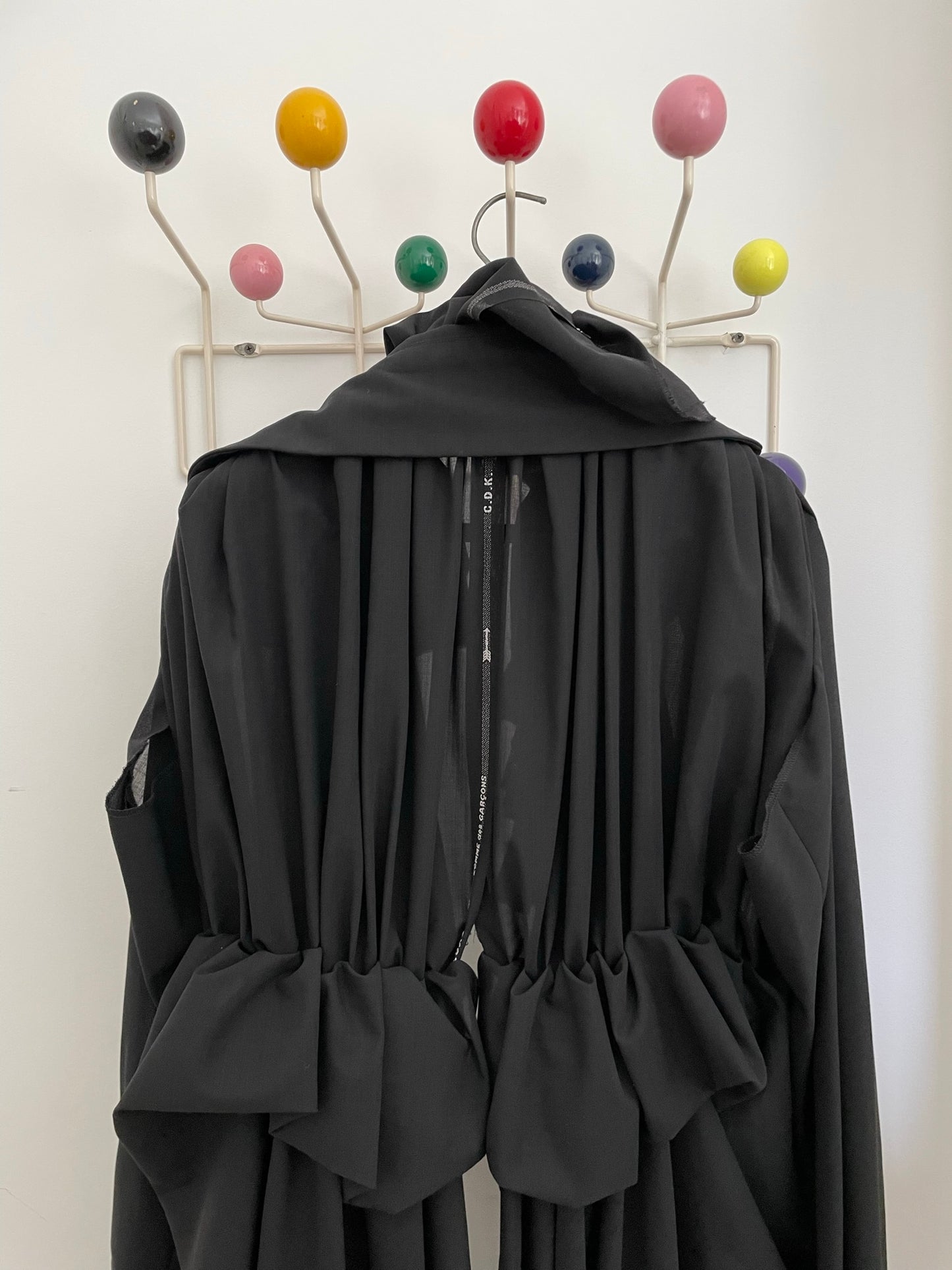 Comme des Garçons SS 2006 draped black long coat