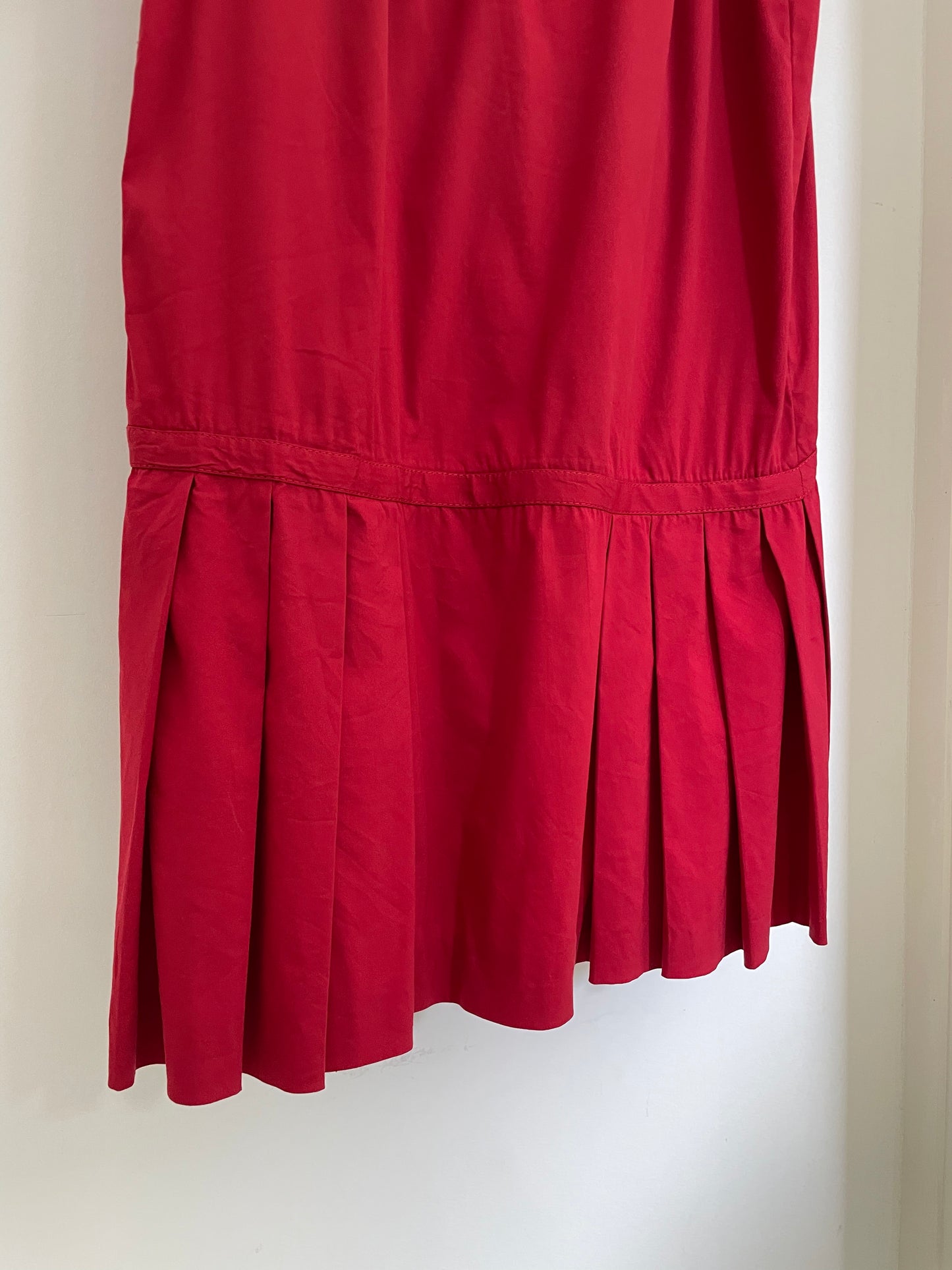 Prada 2000's nylon red maxi mermaid skirt