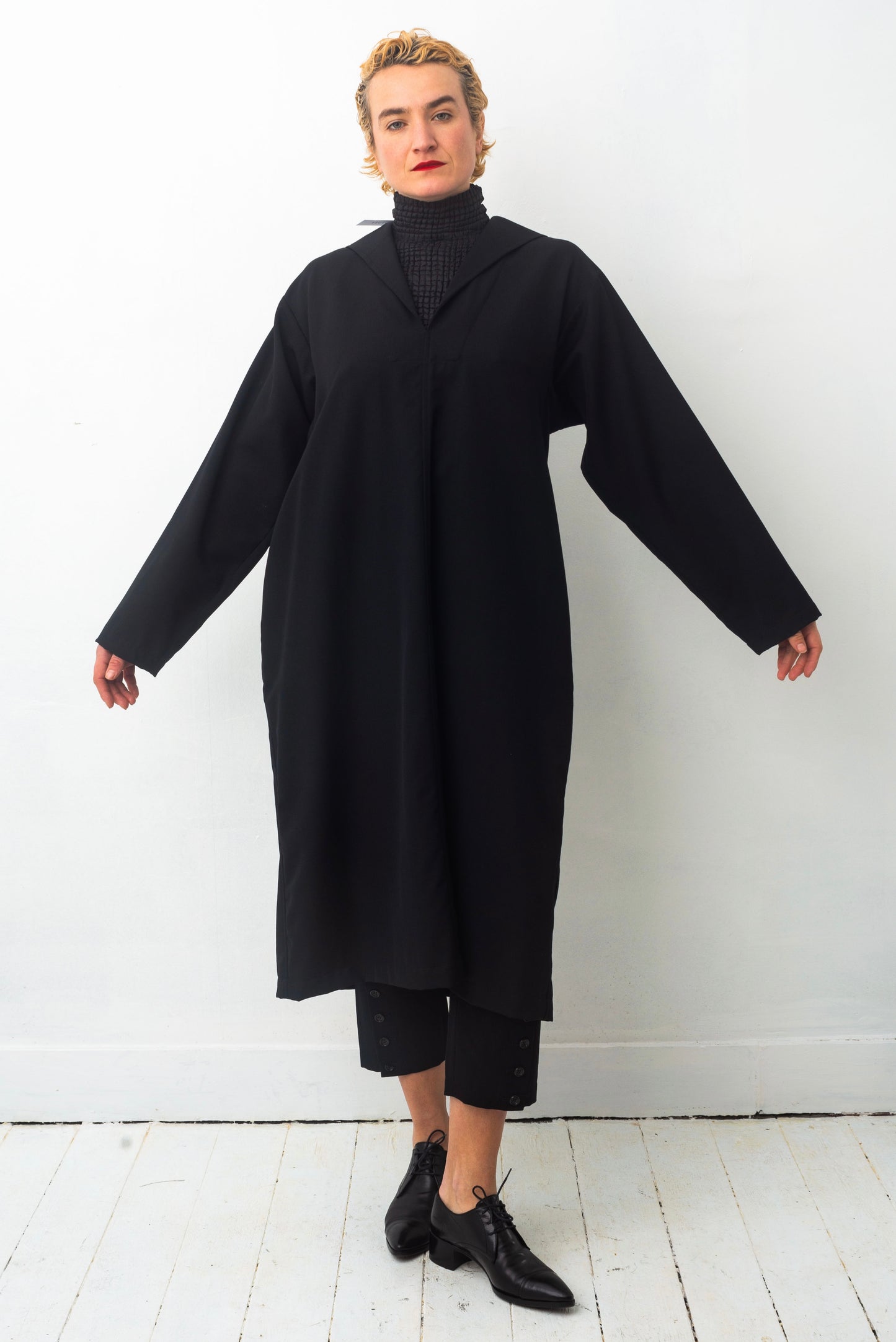 Comme des Garçons 90's black wool tunic dress