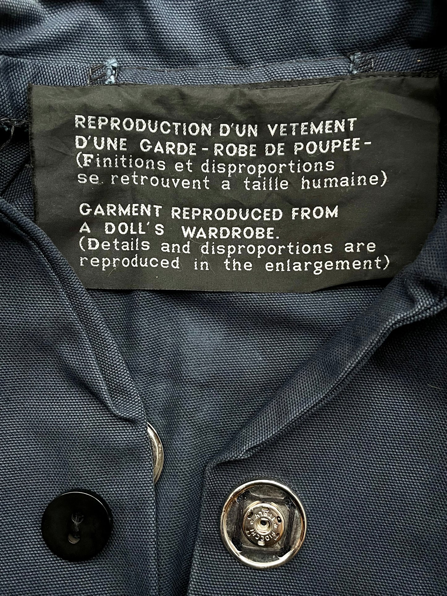 Margiela 1999 "Reproduction from a Doll's Wardrobe" blue cotton vest