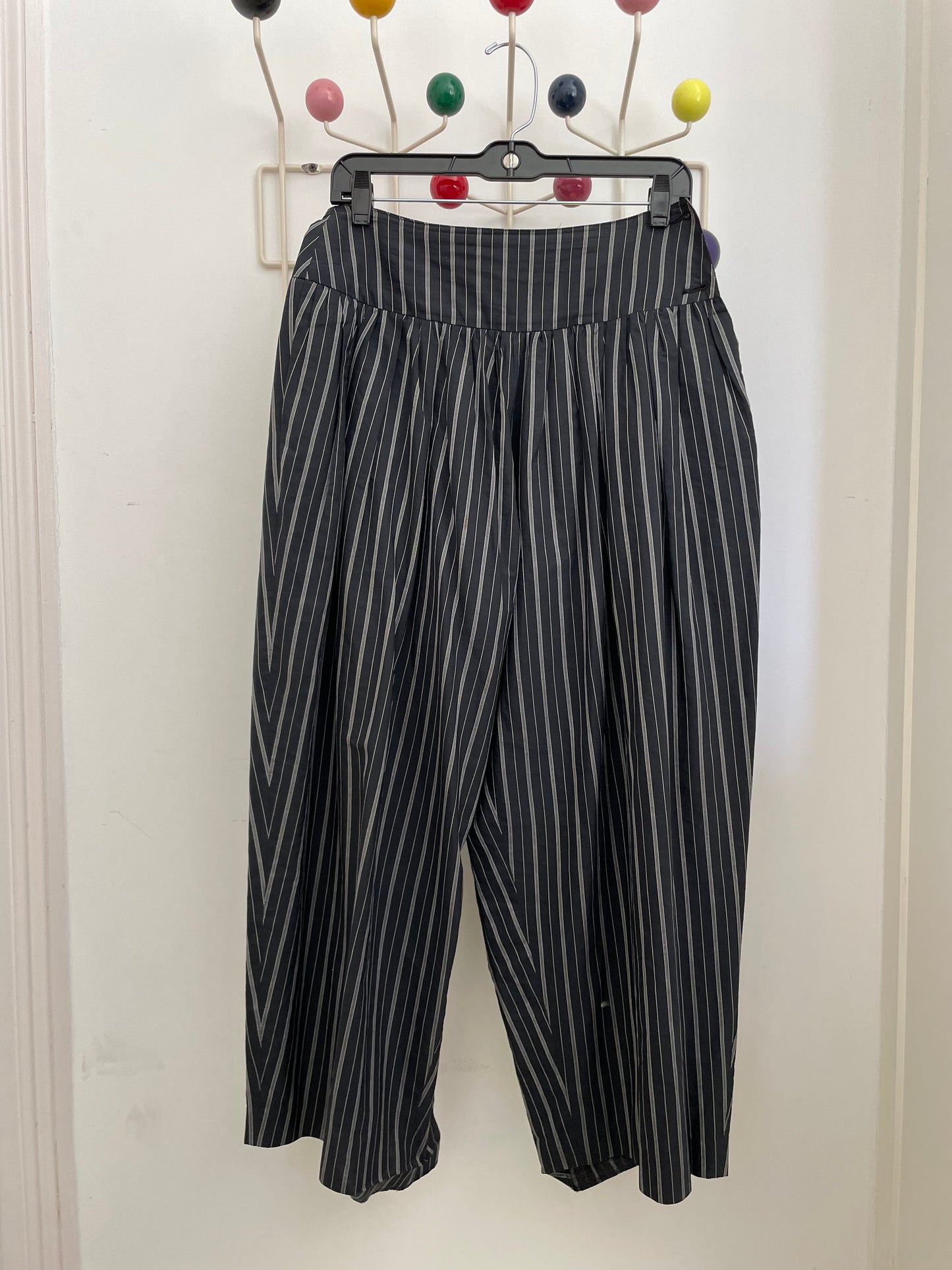 Armani 80's striped cotton balloon trousers