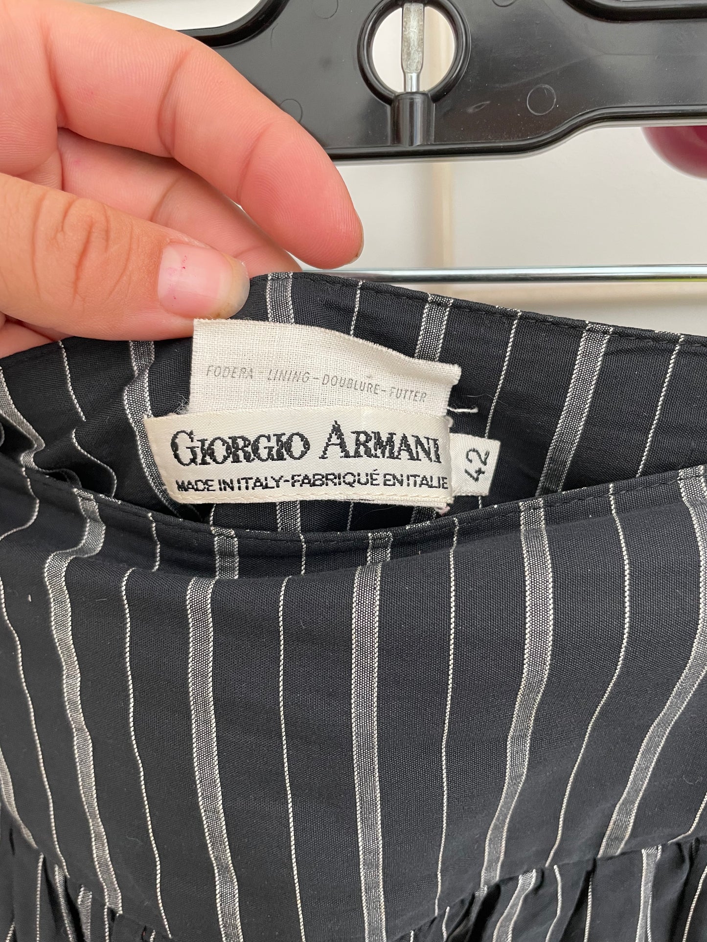 Armani 80's striped cotton balloon trousers