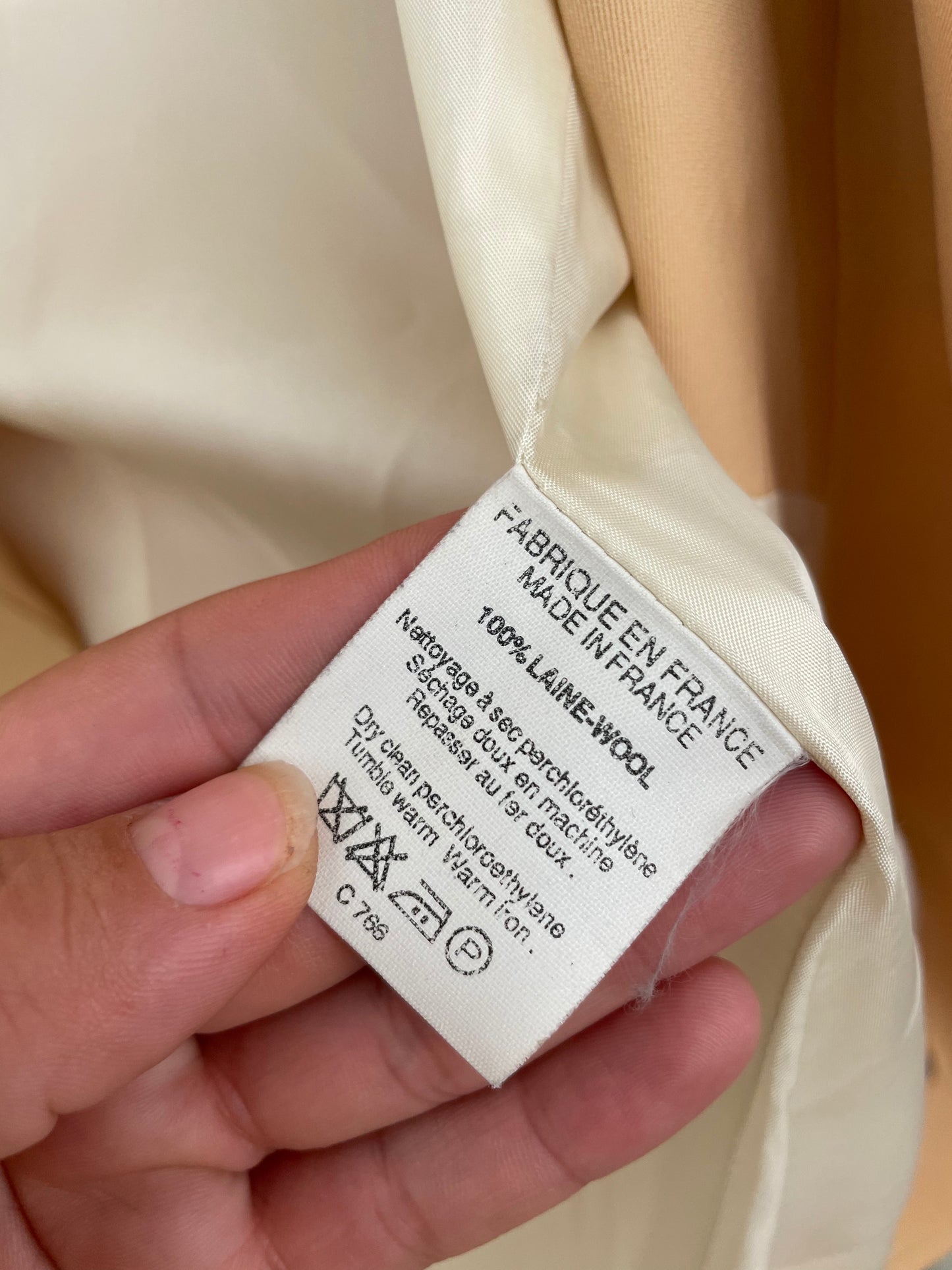 Yohji Yamamoto 2000's eggshell single breasted wool blazer