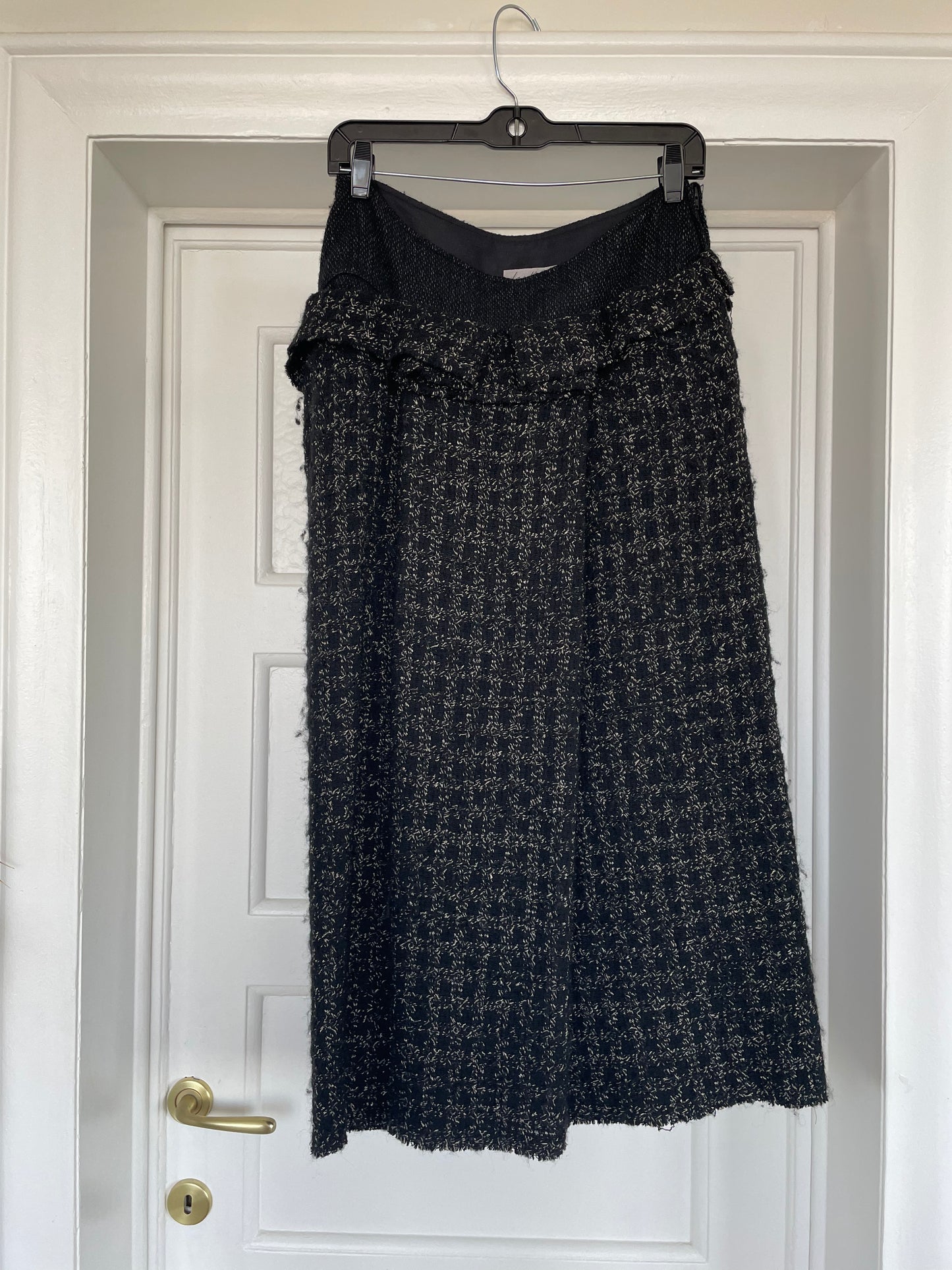 Yohji Yamamoto FW 2008 wool and silk grey knit maxi skirt