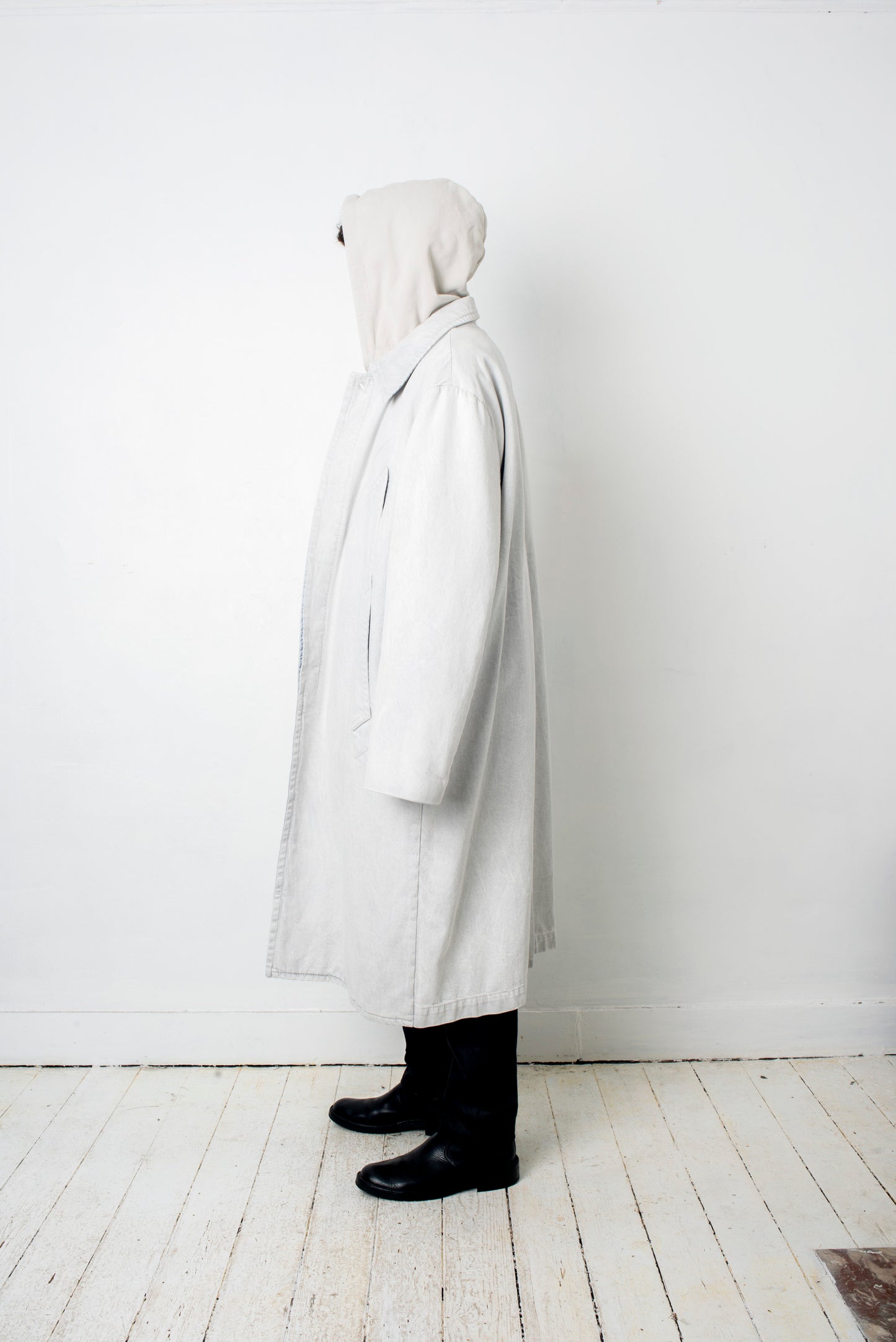 Margiela MM6 bleached denim trench coat