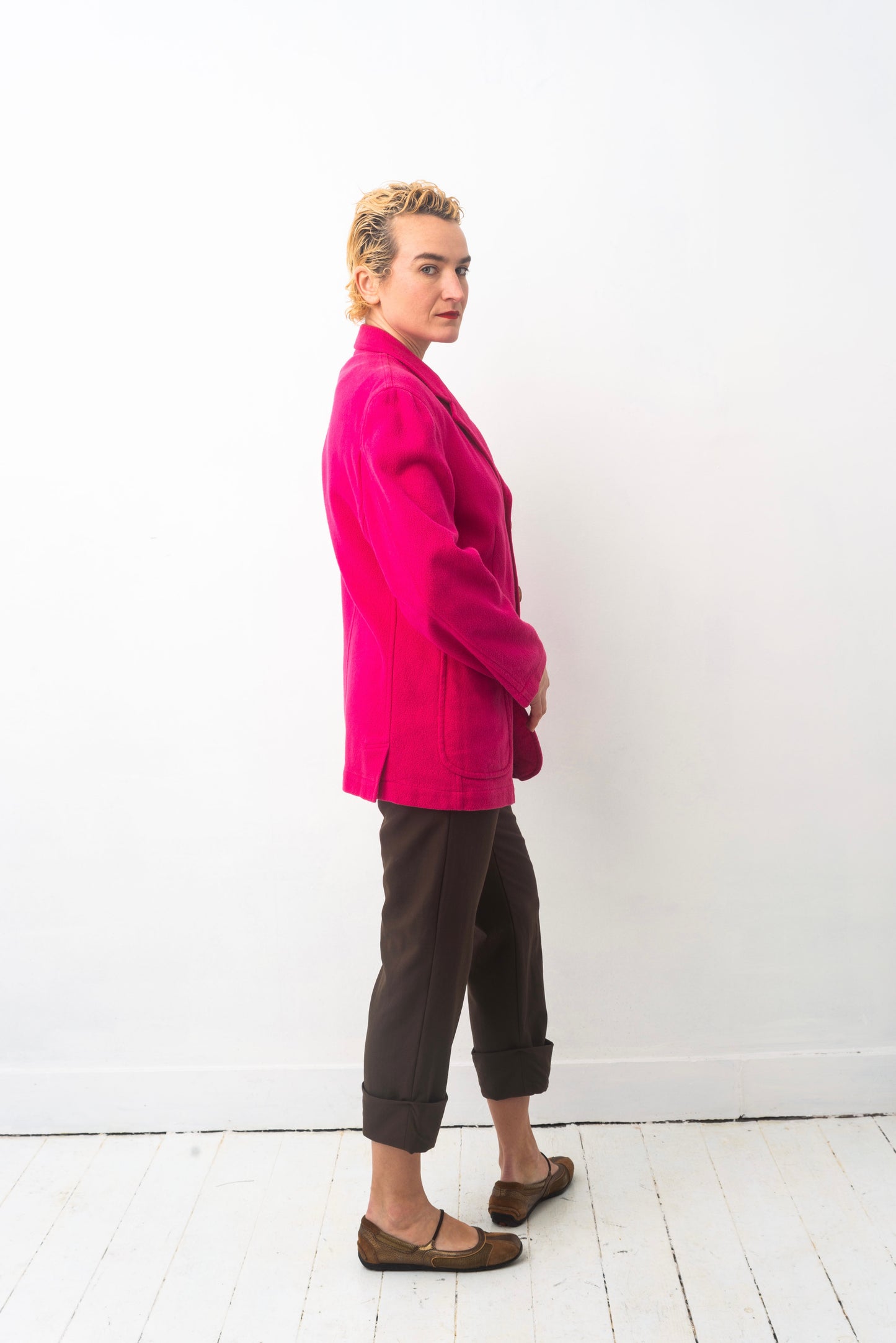 Comme des Garçons Homme Plus AD 2001 fuchsia cotton jacket