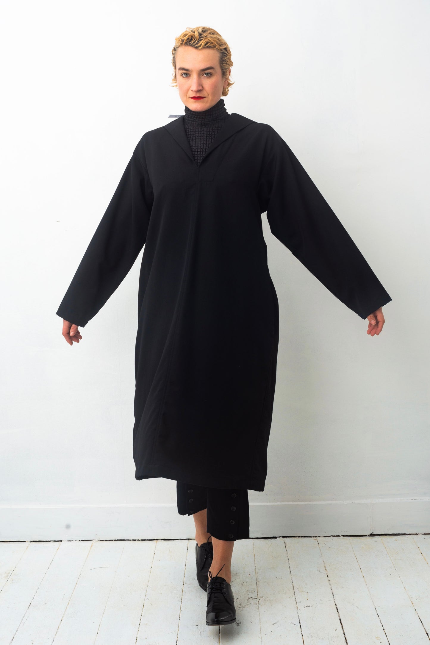 Comme des Garçons 90's black wool tunic dress