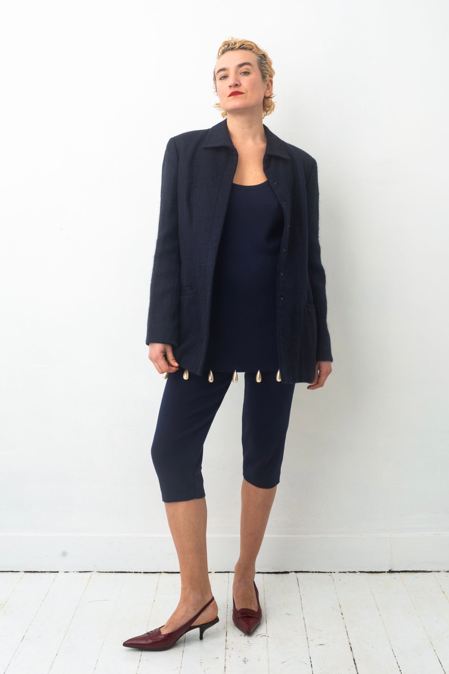 Giorgio Armani 90´s baby alpaca navy jacket