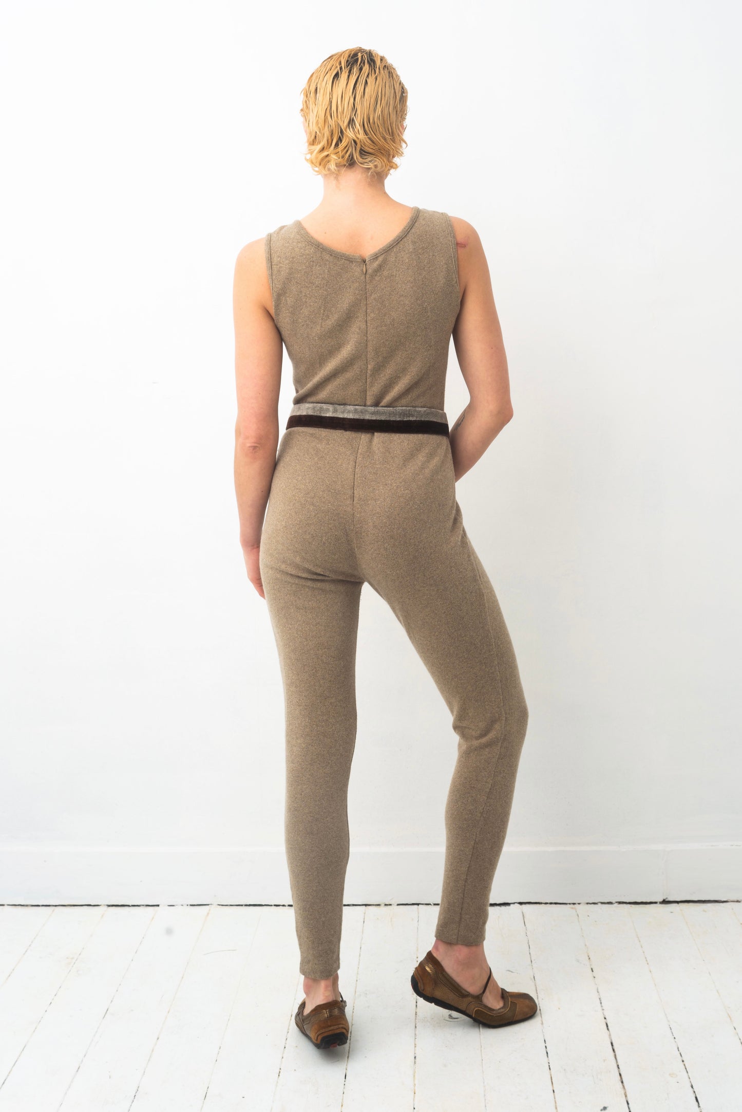 Ter et Bantine 90s wool and cashmere beige jumpsuit