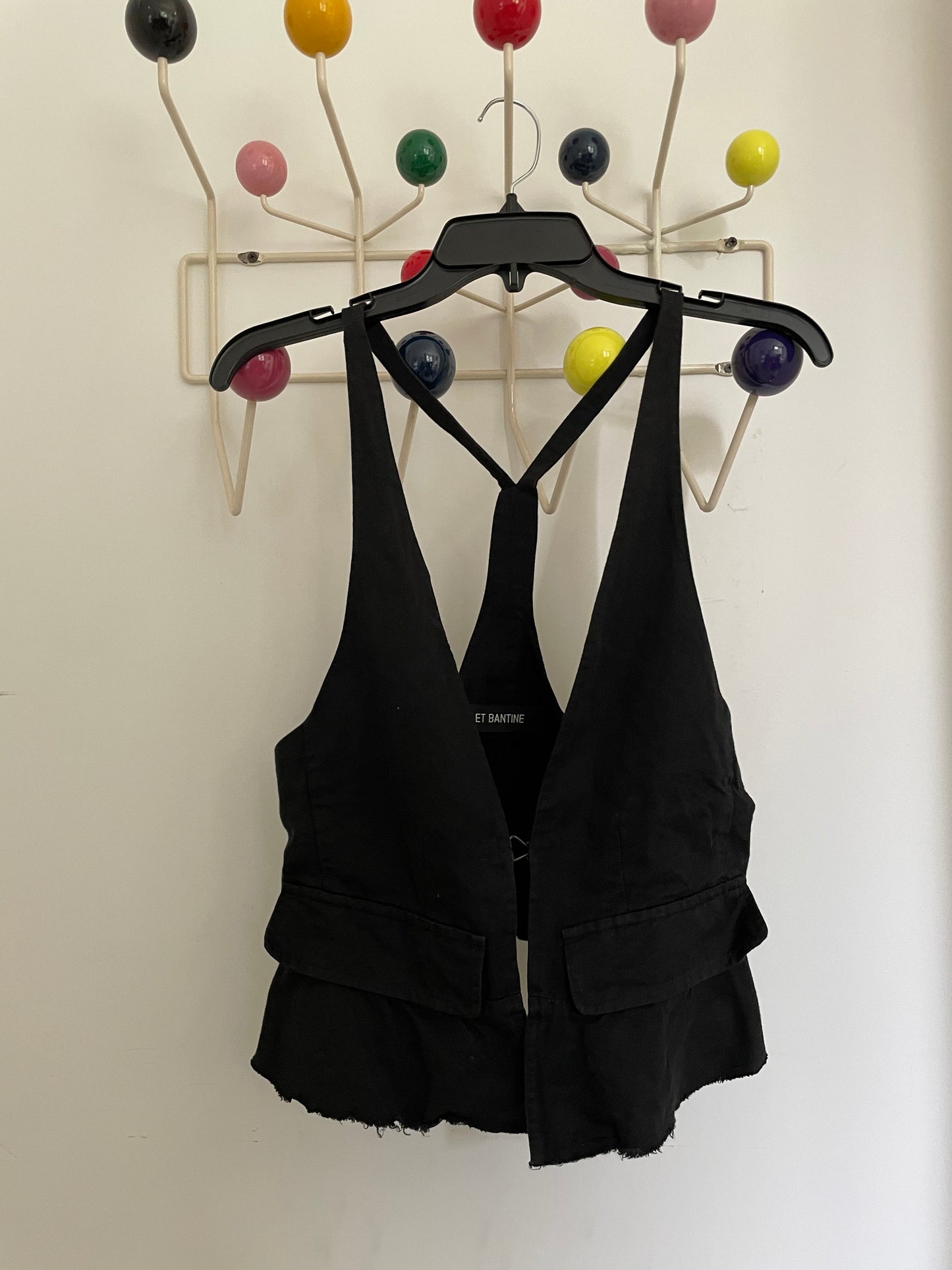 Ter et Bantine 2000's black cotton gilet