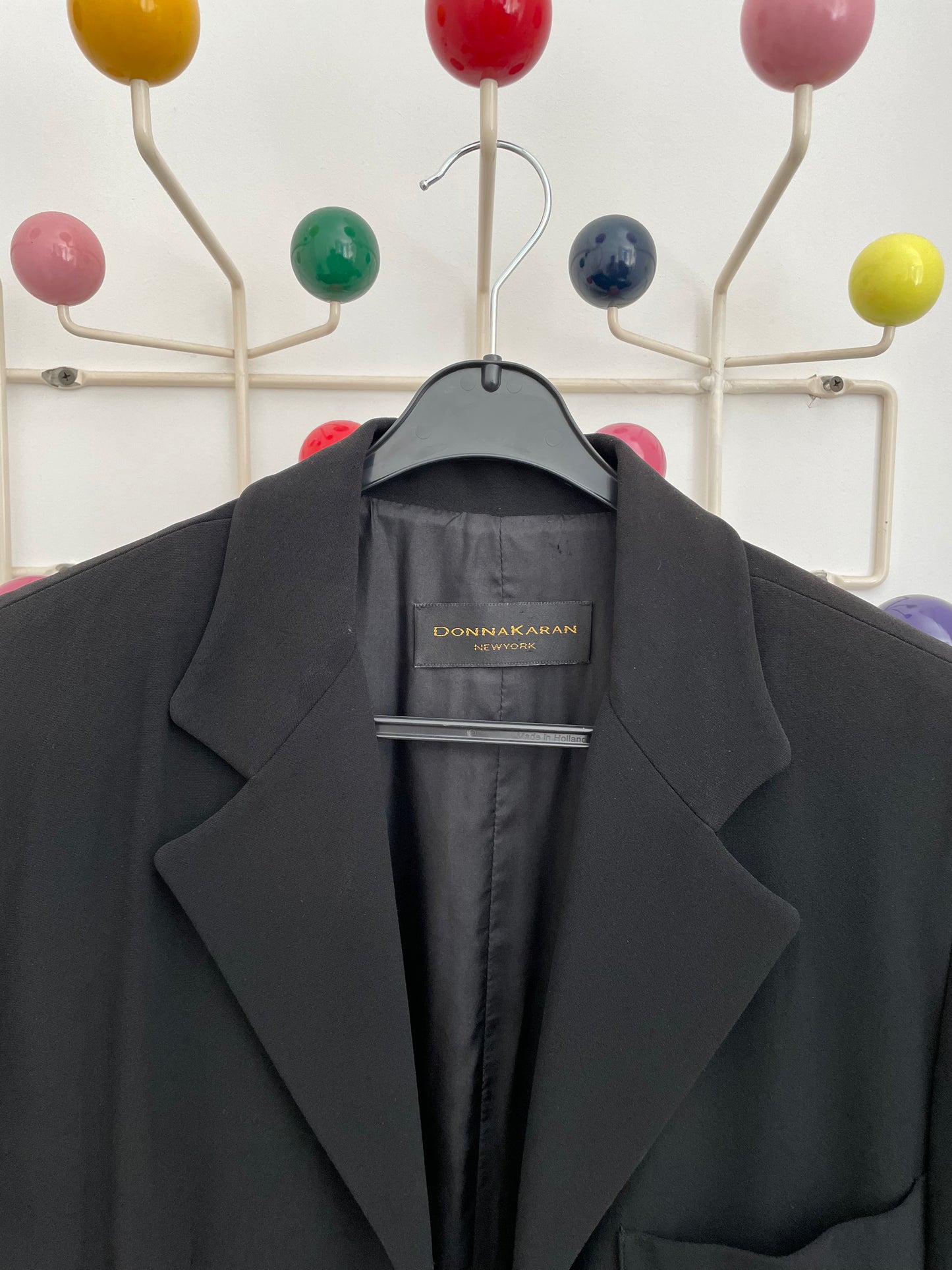 Donna Karan 90s black single breasted classic blazer