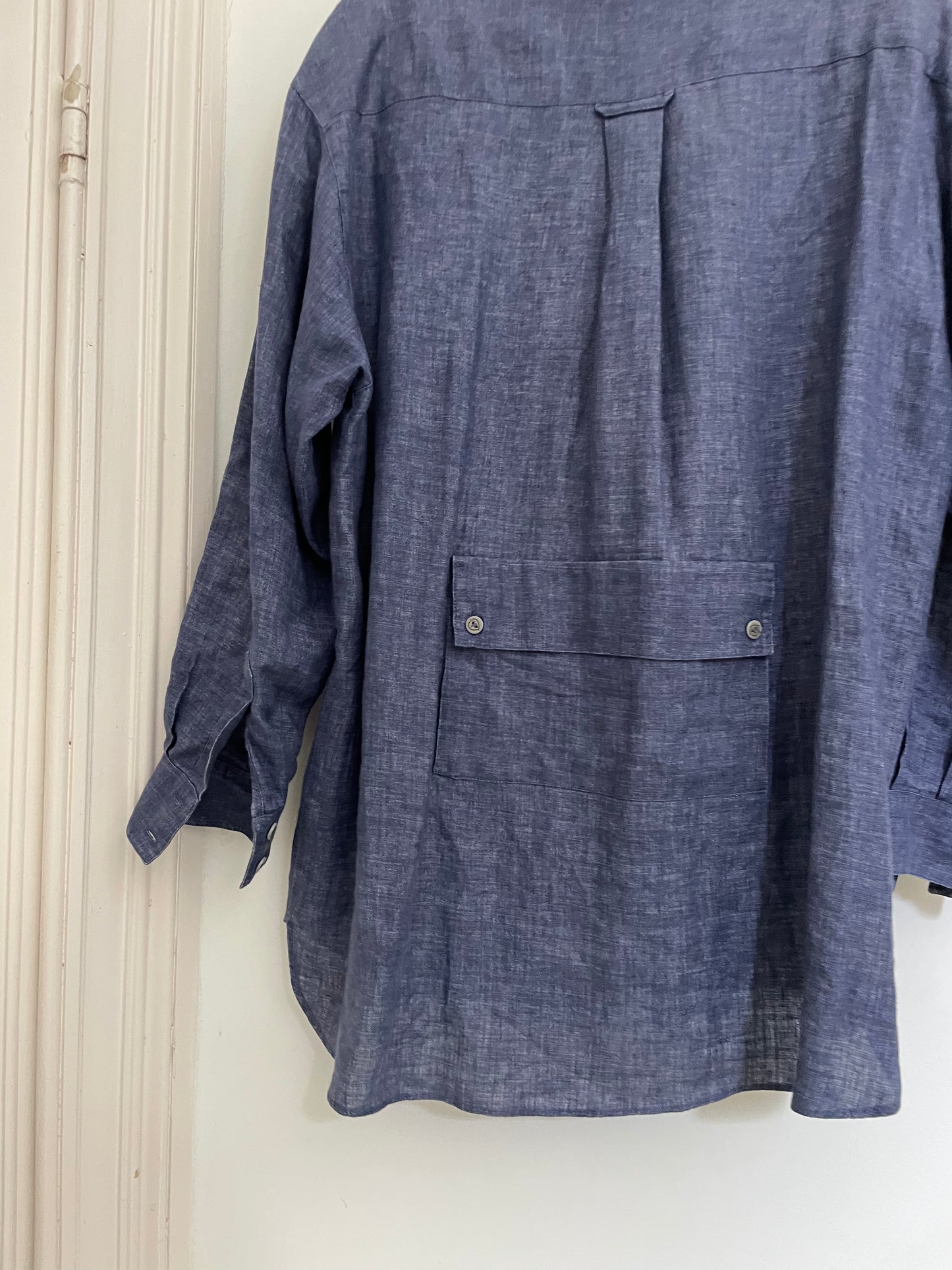 Sonia Rykiel Inscription 90s linnen blue short suit