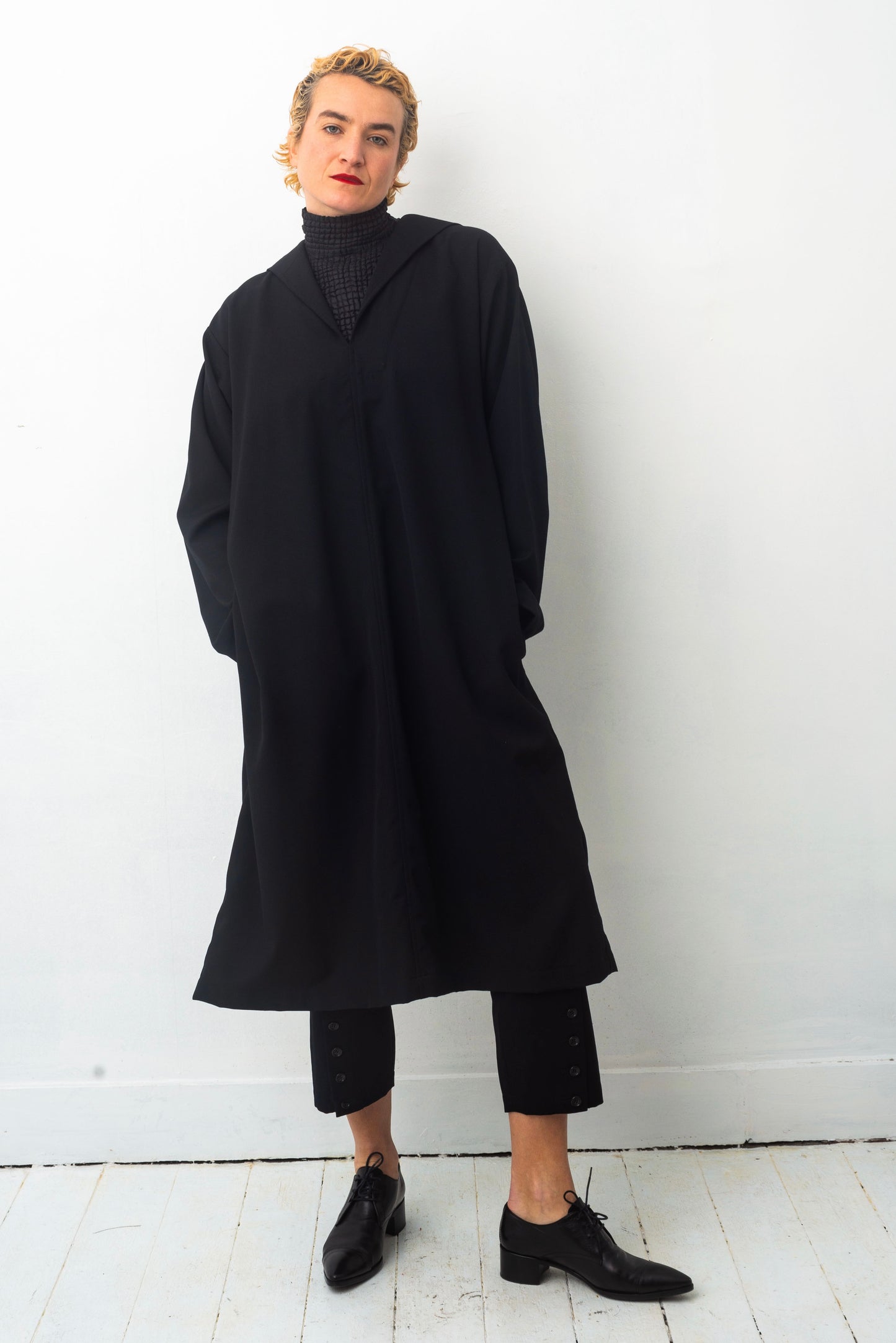 Comme des Garçons 90's black wool tunic dress