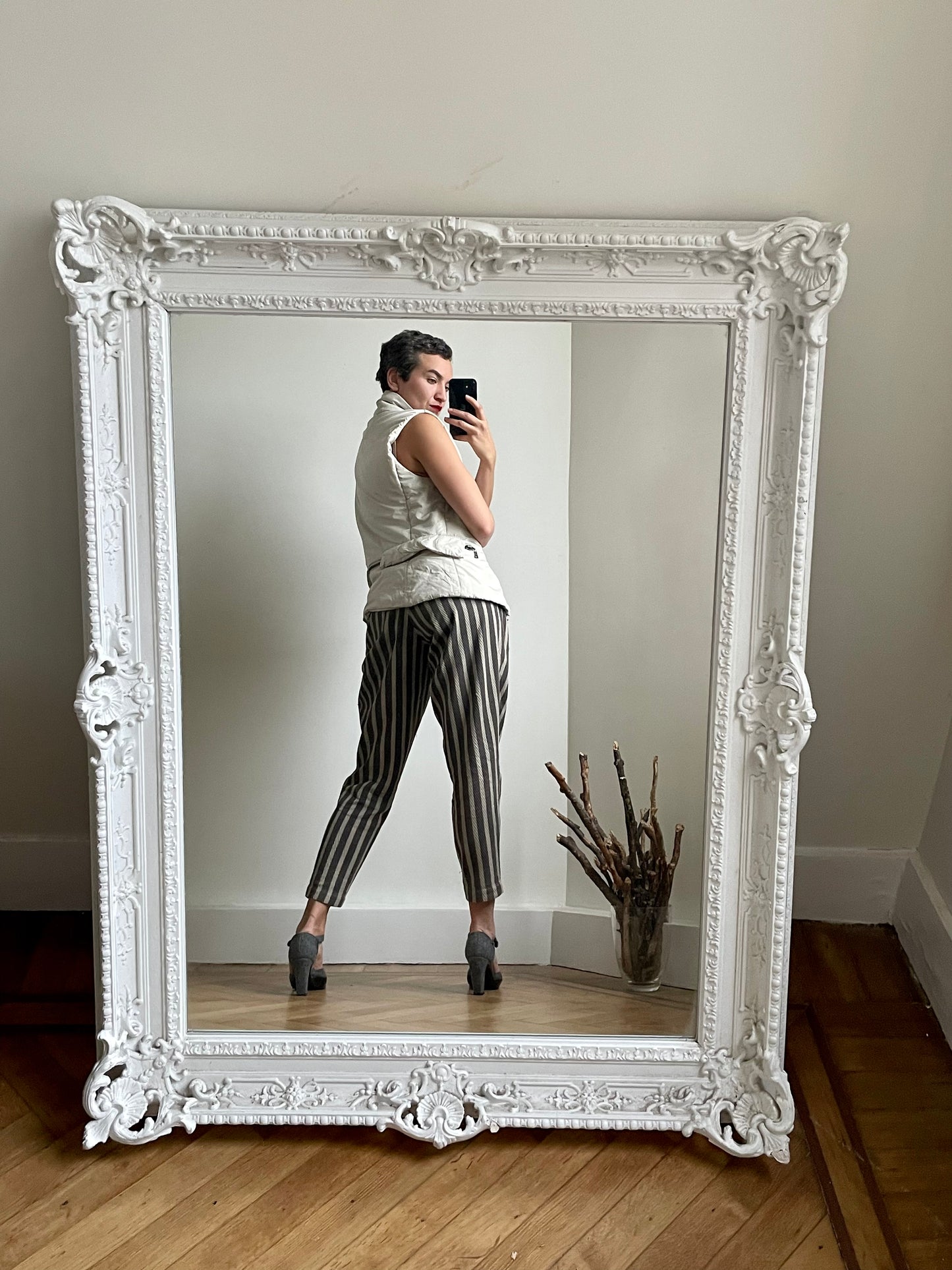 Issey Miyake Plantation 80s striped knit trousers