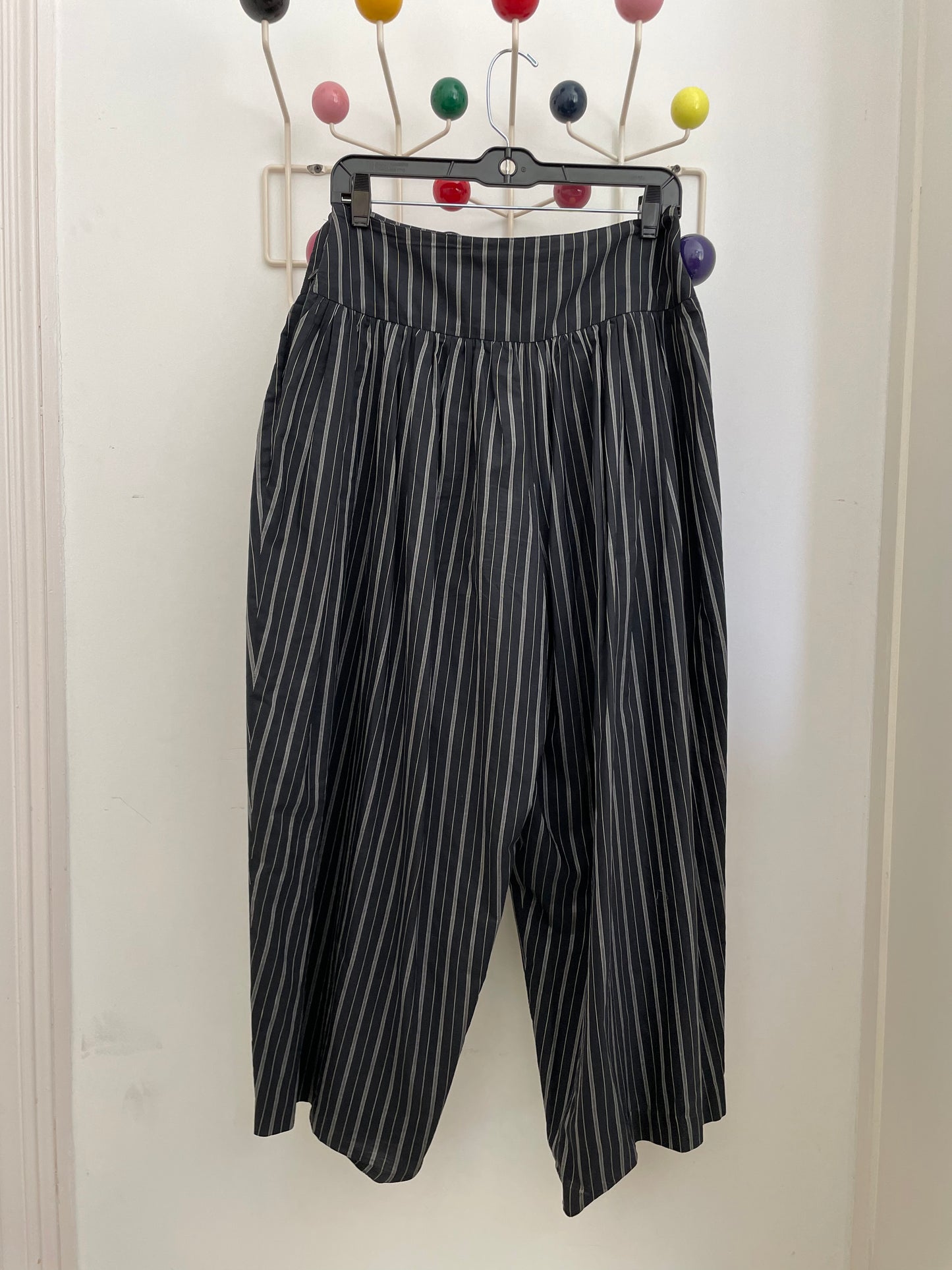 Armani 80's striped cotton balloon trousers