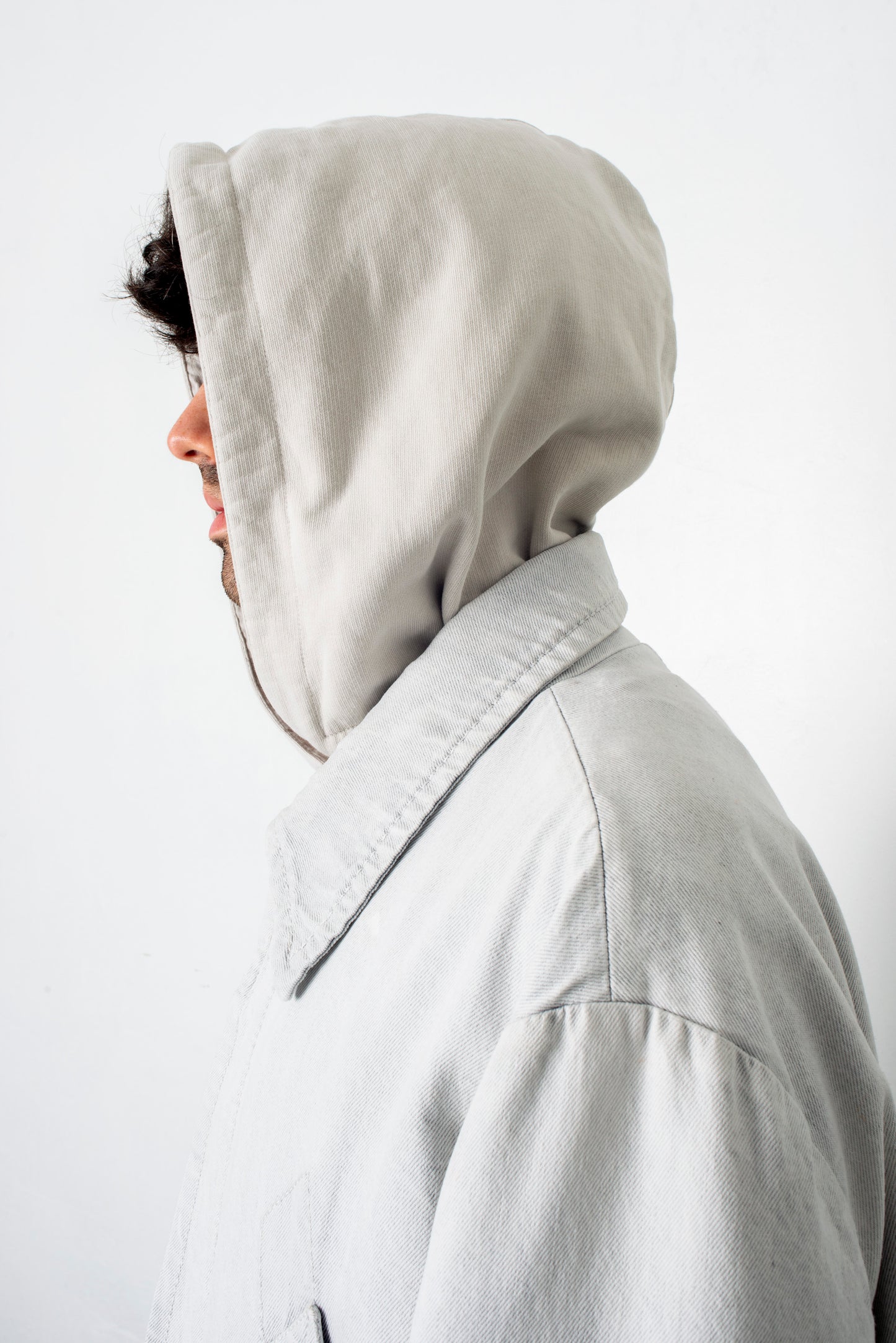 Margiela MM6 bleached denim trench coat