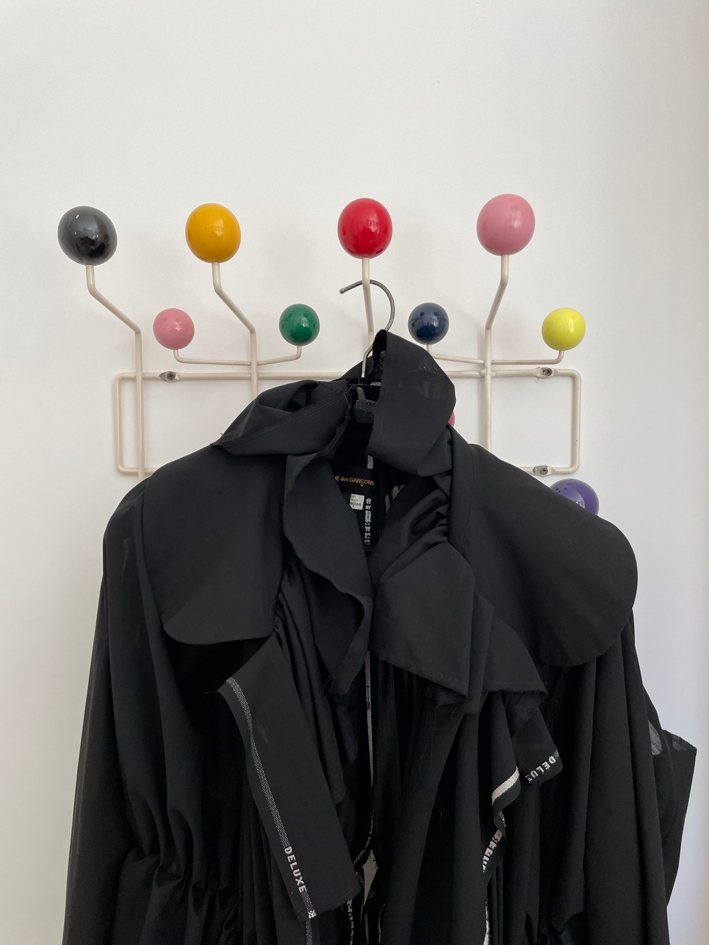 Comme des Garçons SS 2006 draped black long coat