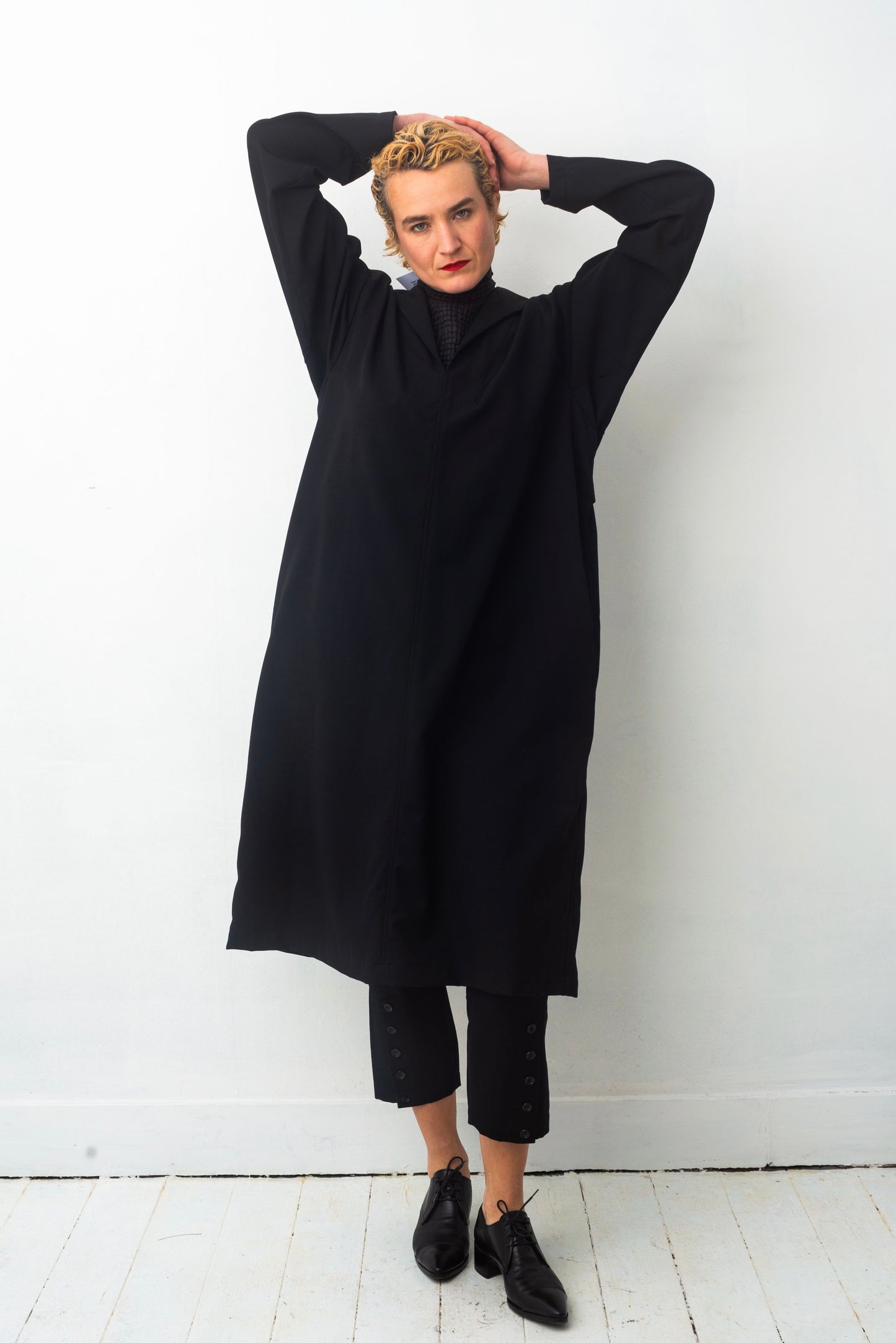 Comme des Garçons 90's black wool tunic dress