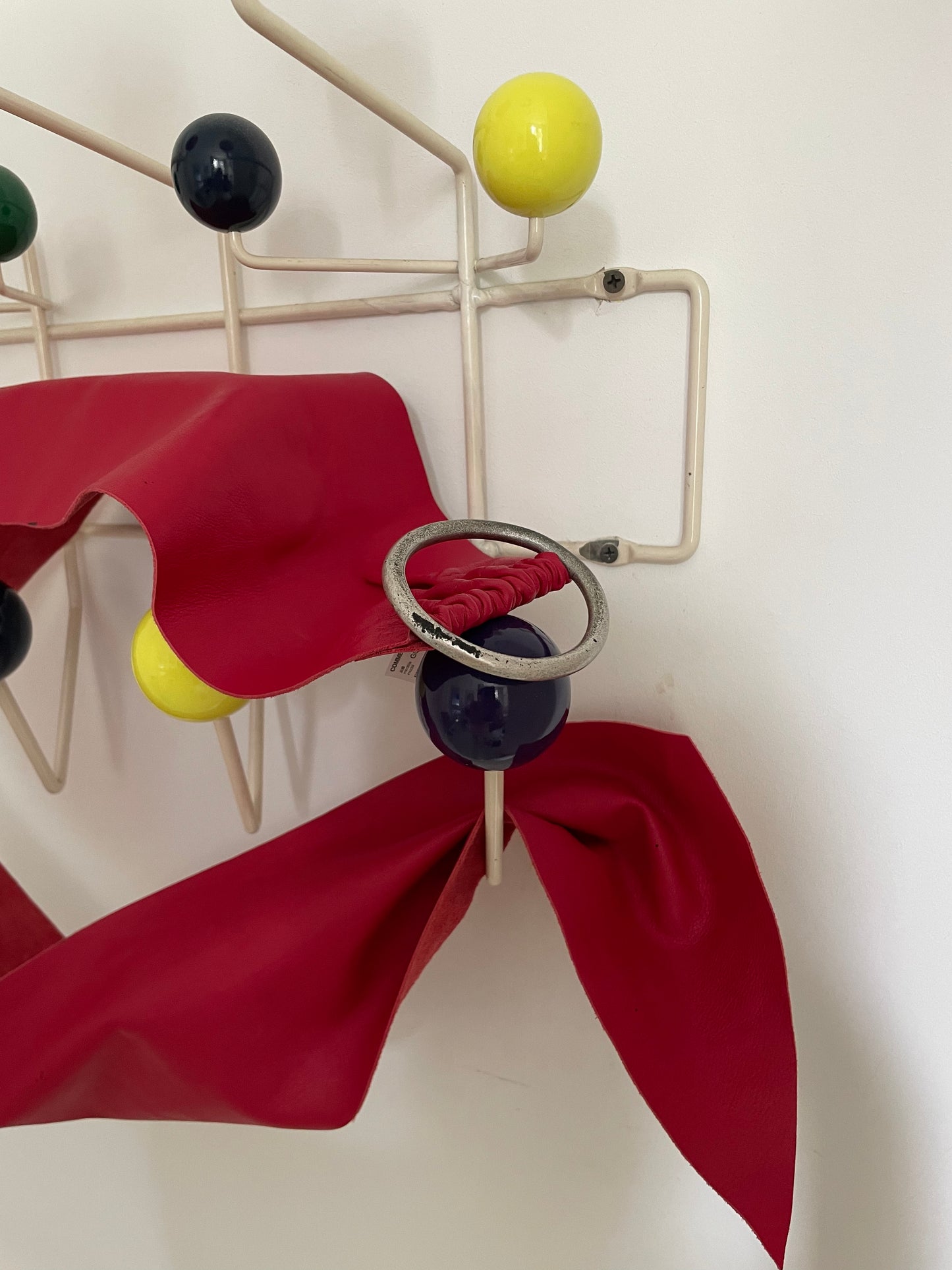 Comme des Garçons 2000's red leather wrap belt