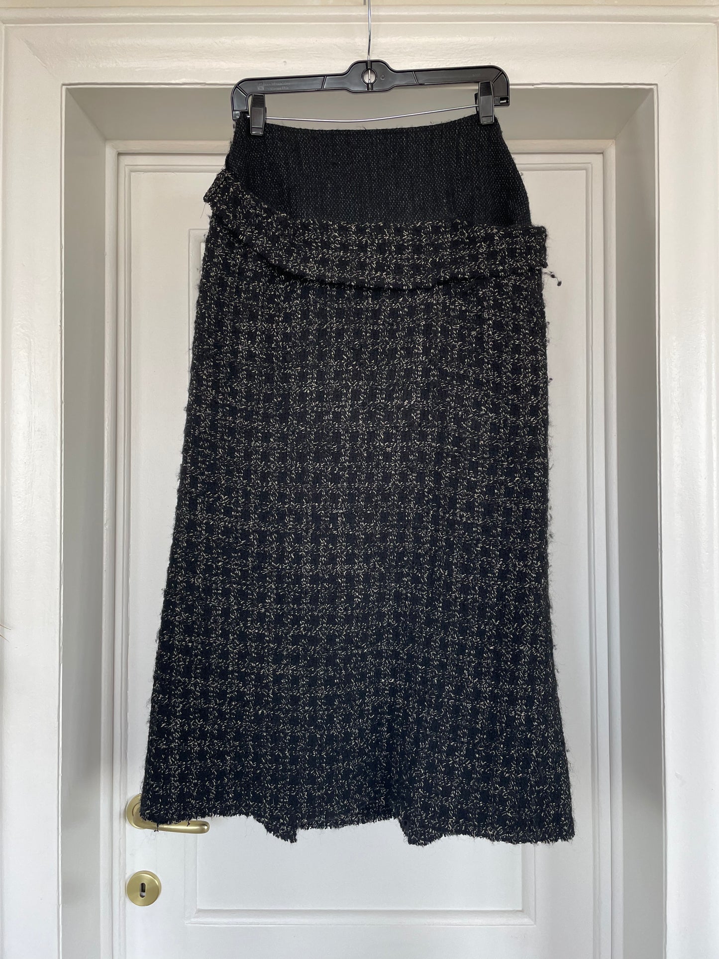 Yohji Yamamoto FW 2008 wool and silk grey knit maxi skirt