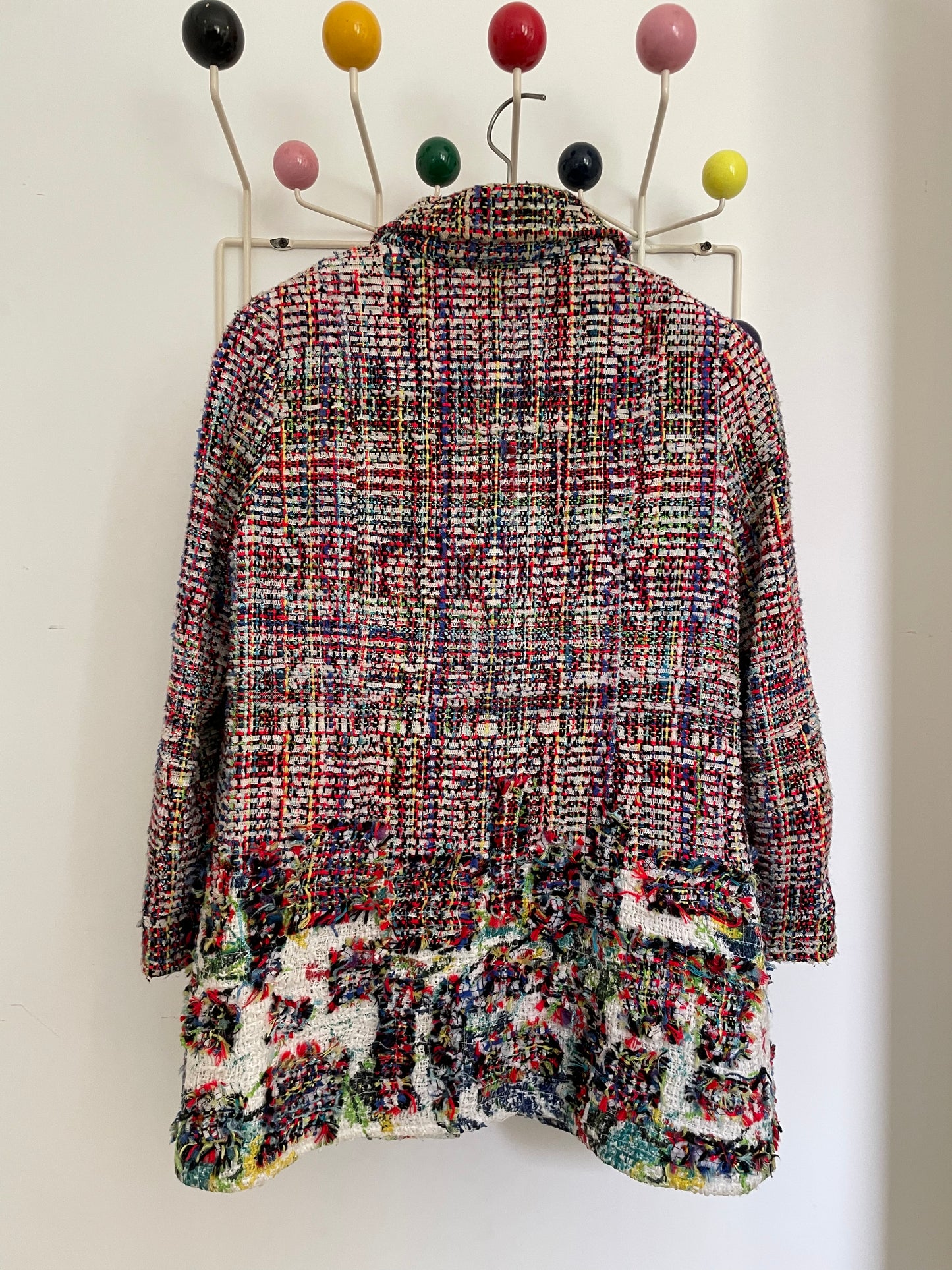 Christian Lacroix 90's knitted distressed multicolour jacket