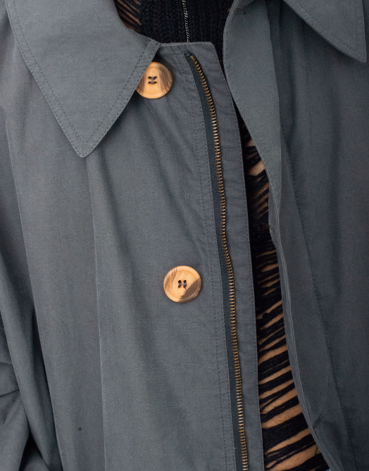 Giorgio Armani 90´s grey waxed cotton coat