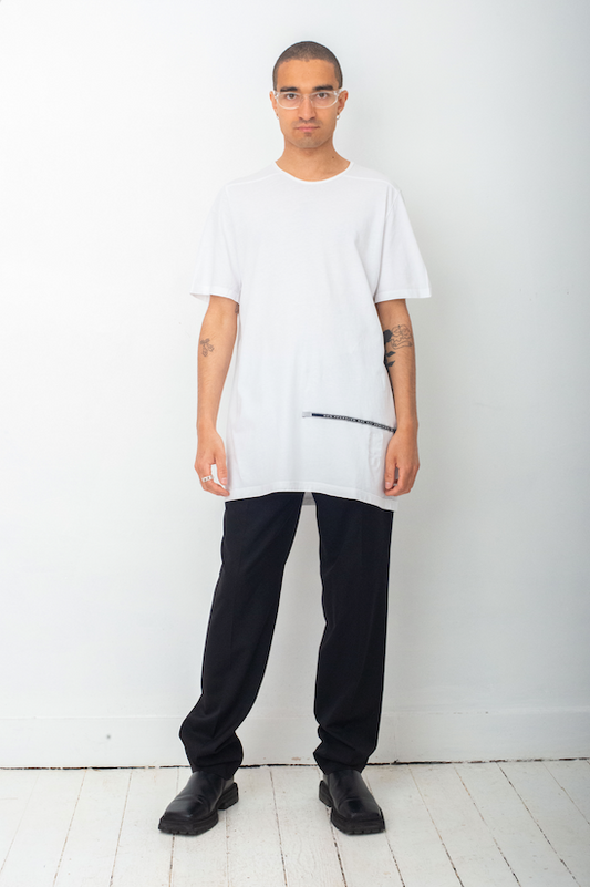 Rick Owens long white t-shirt