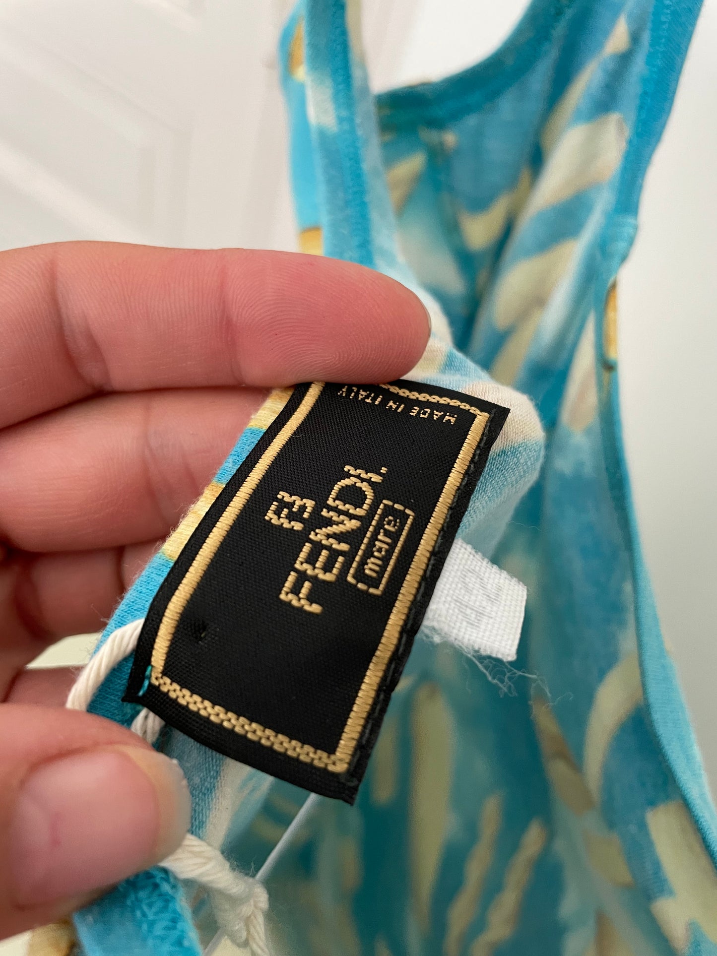Fendi 90's surrealist pasta mini dress